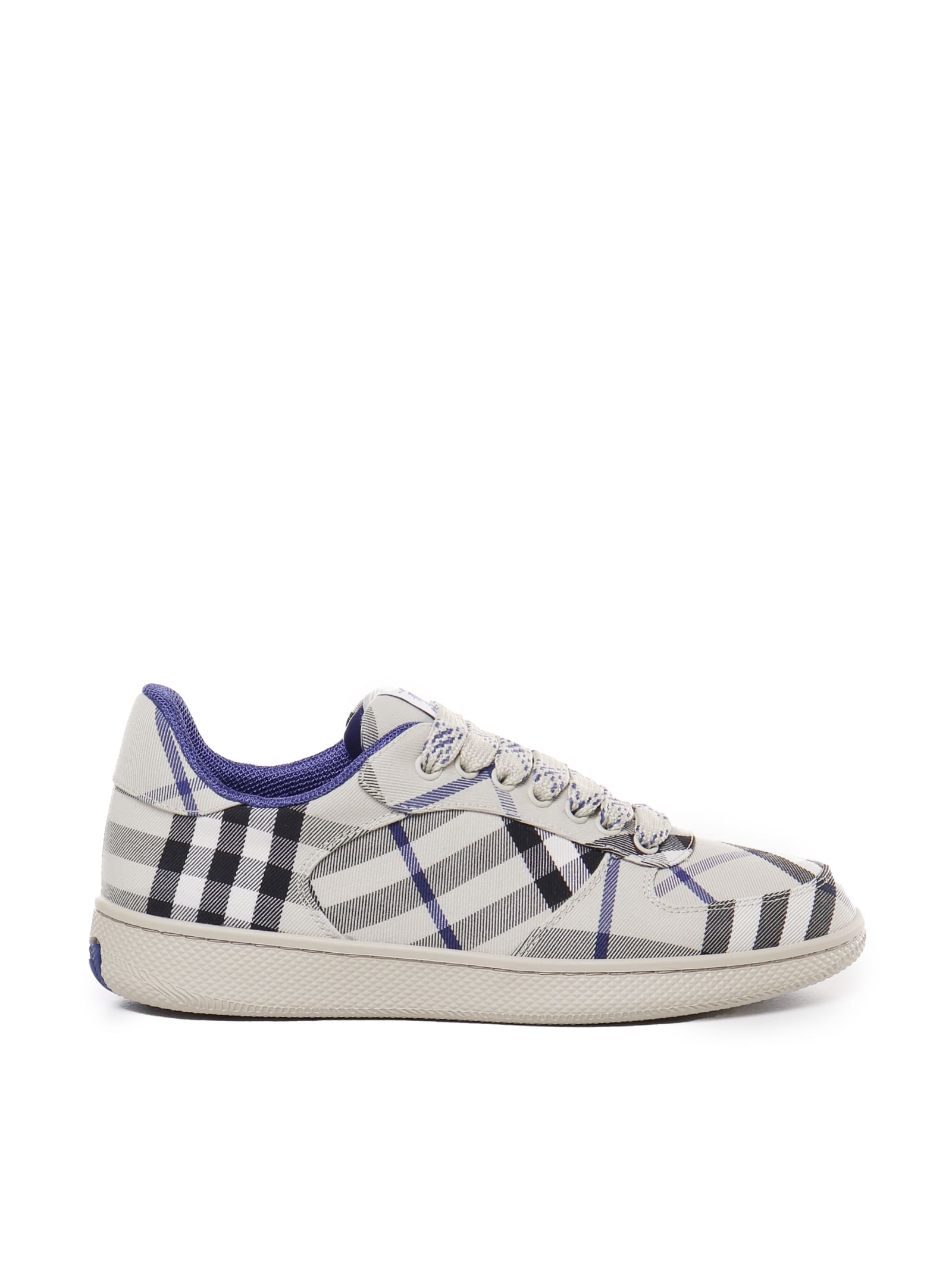 Shop Burberry Vintage Check Sneakers In Lichen Ip Check