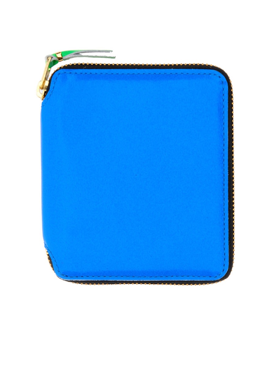 Shop Comme Des Garçons Super Fluo Wallet In Blue