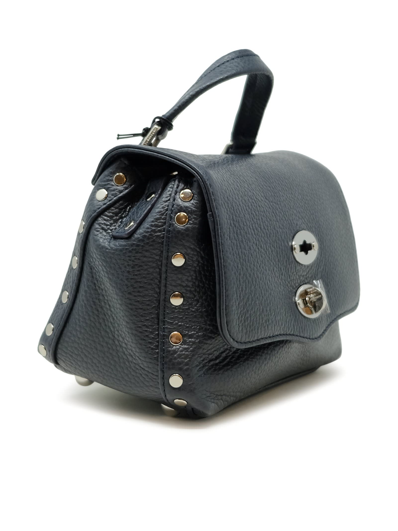 Zanellato 068010-0050000-z0520 Dark Navy Postina Daily Giorno Baby Leather Handbag In Blue