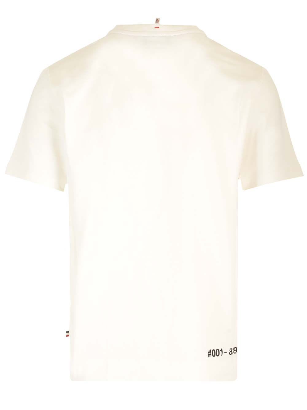 MONCLER IVORY COTTON T-SHIRT 