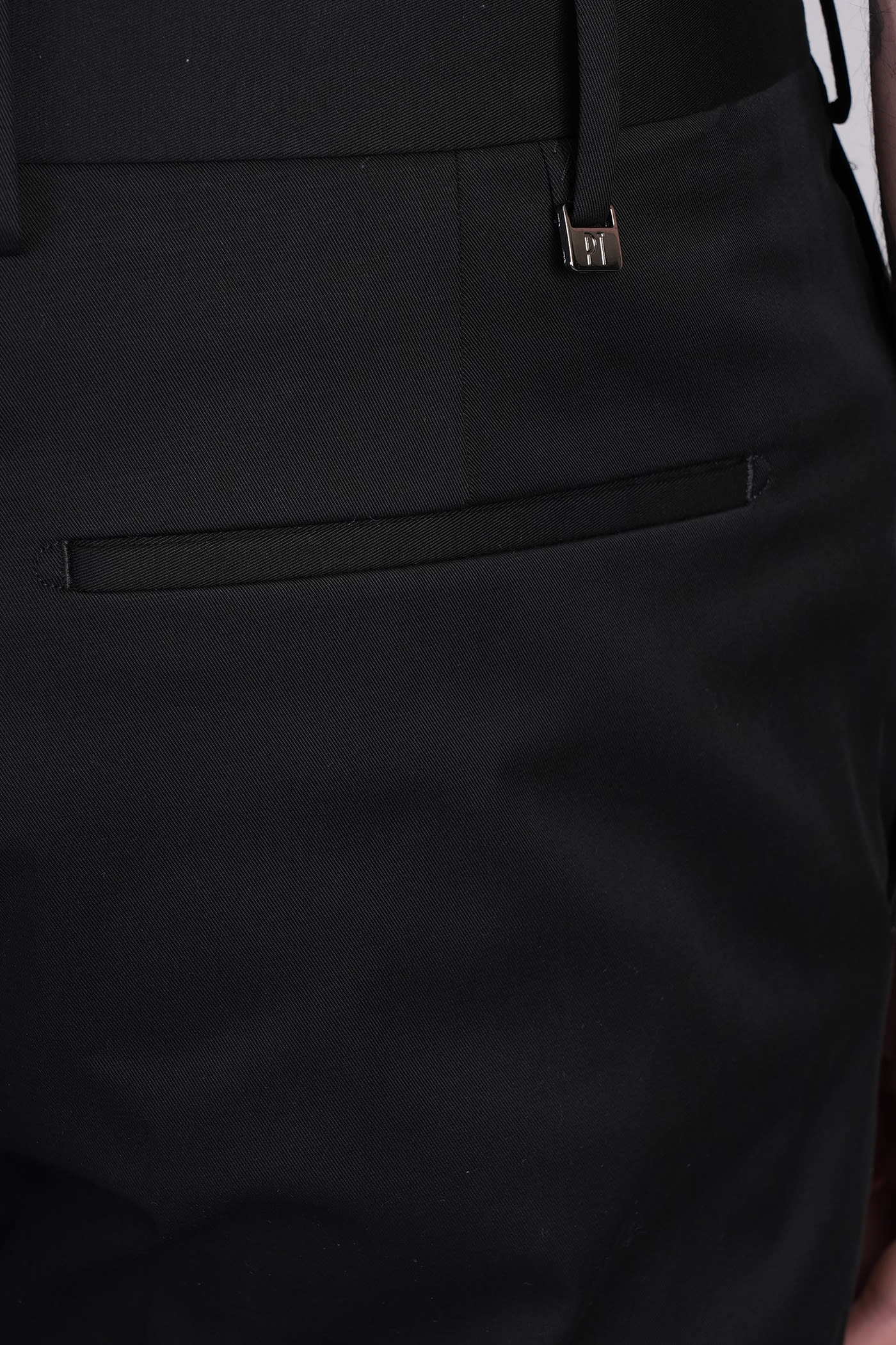 Pt Torino Sd75 Pants In Blue Cotton In Black