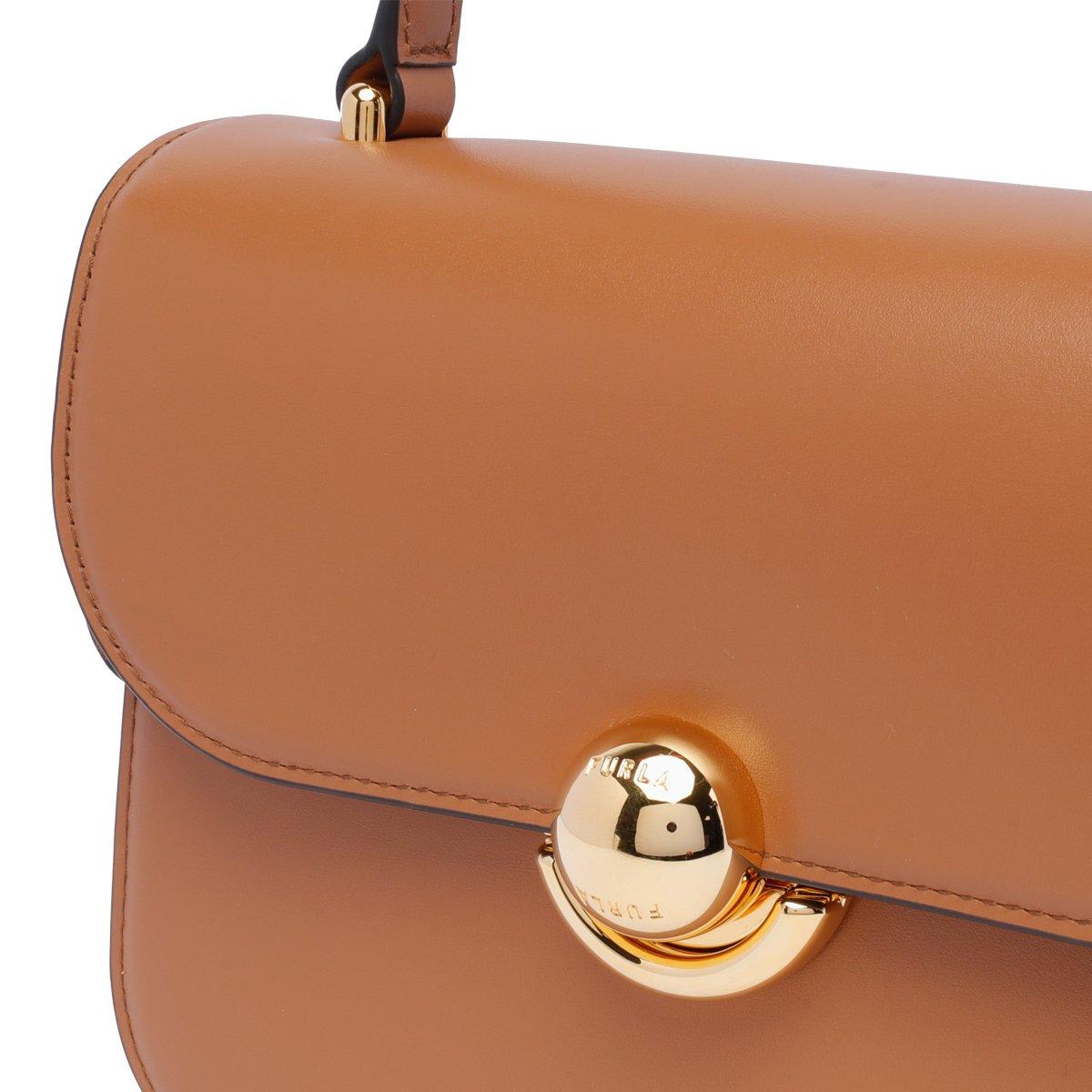 Furla Brandy Mini Sfera Handbag In Brown