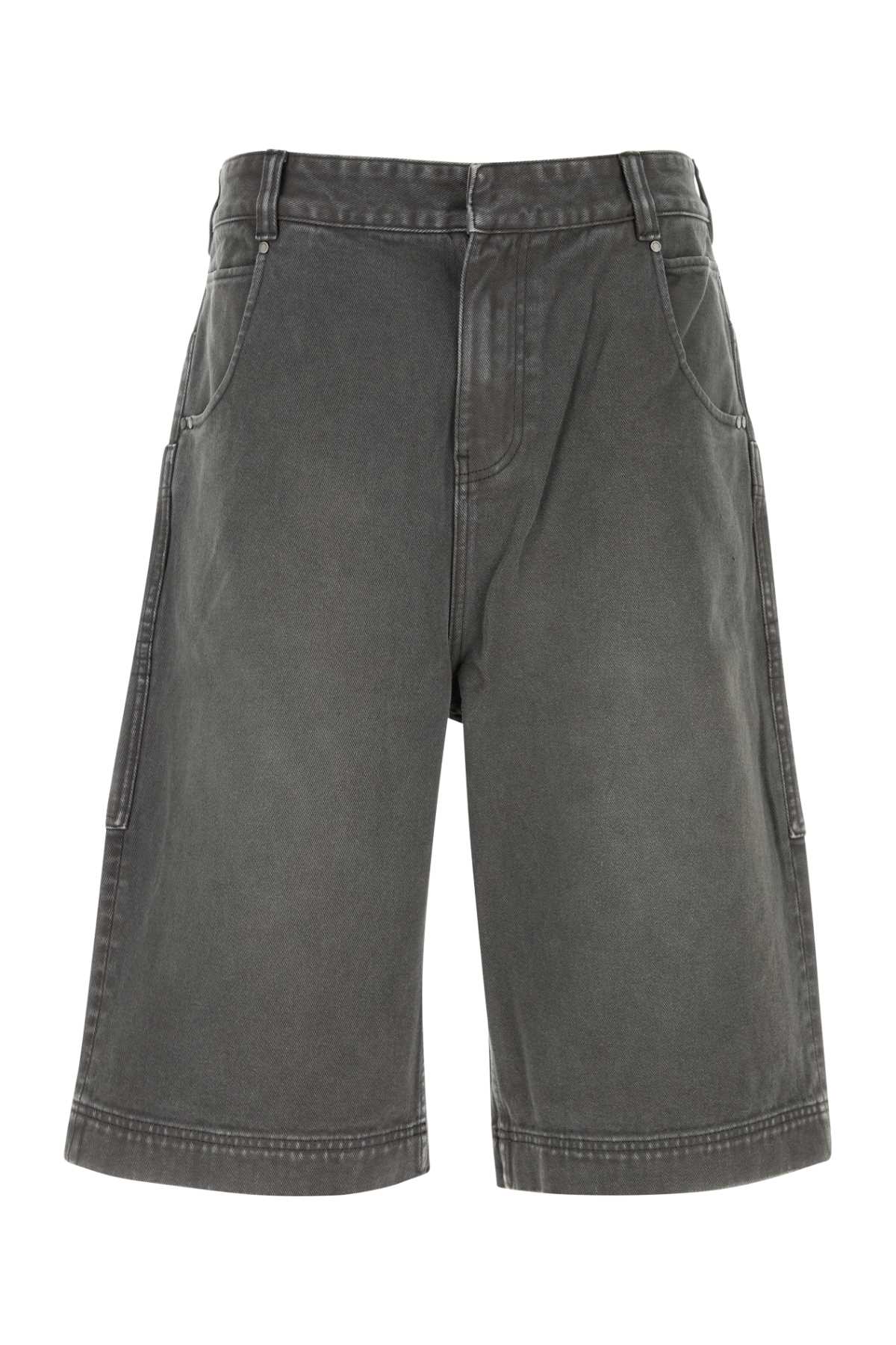 Entire Studios Dark Grey Denim Bermuda Shorts