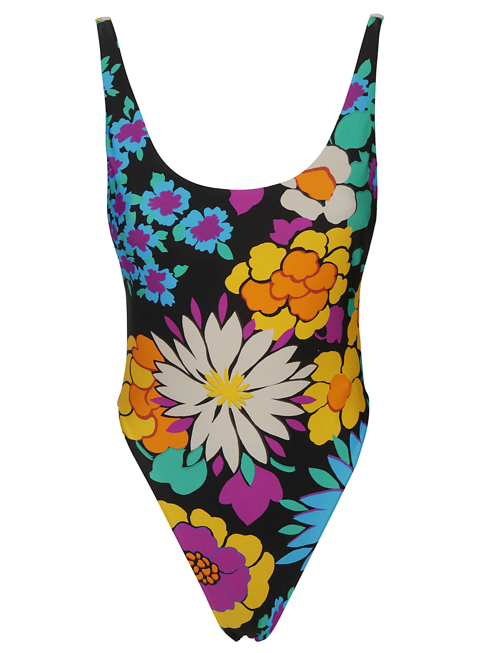 Saint Laurent Slim Fit Floral Print Swimsuit