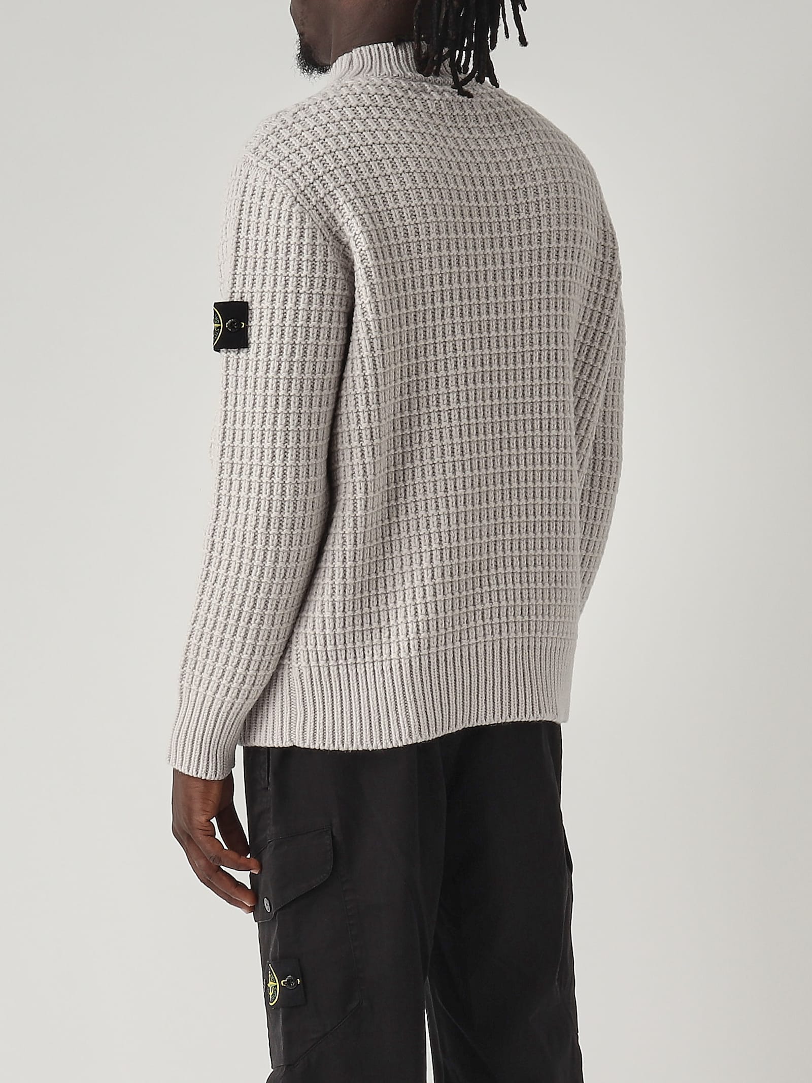 Shop Stone Island Maglia Sweater In Grigio