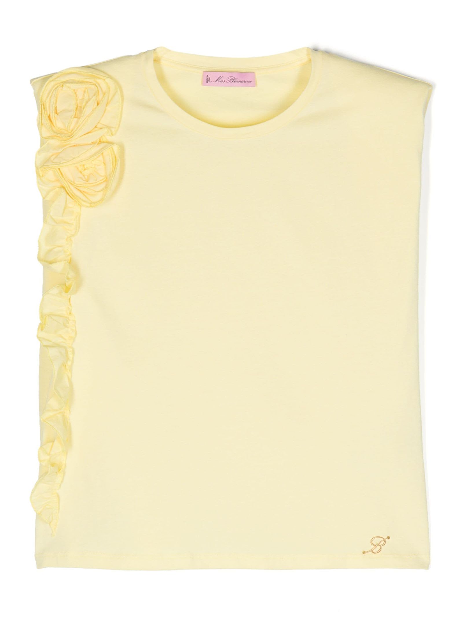 Shop Miss Blumarine T-shirts And Polos Yellow