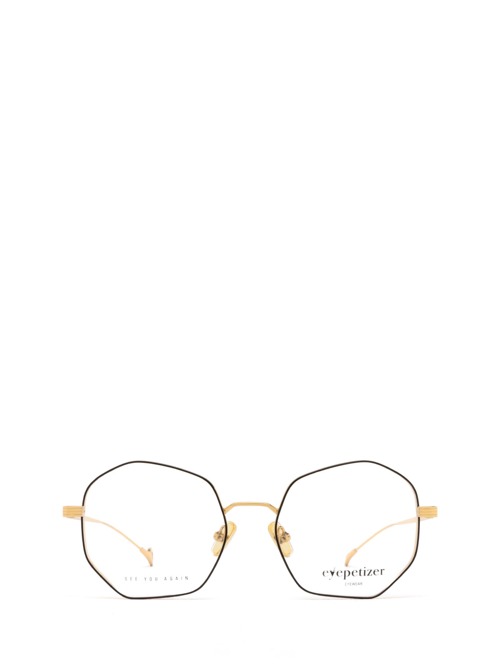 Shop Eyepetizer Walt Pale Gold Glasses