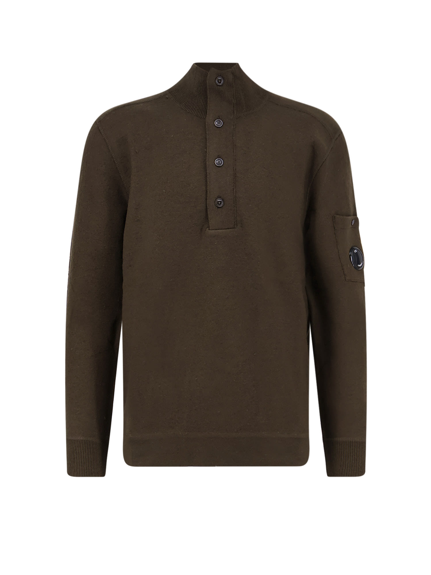C.p. Company C.p.company Men Wool And Cotton Sweater In Green