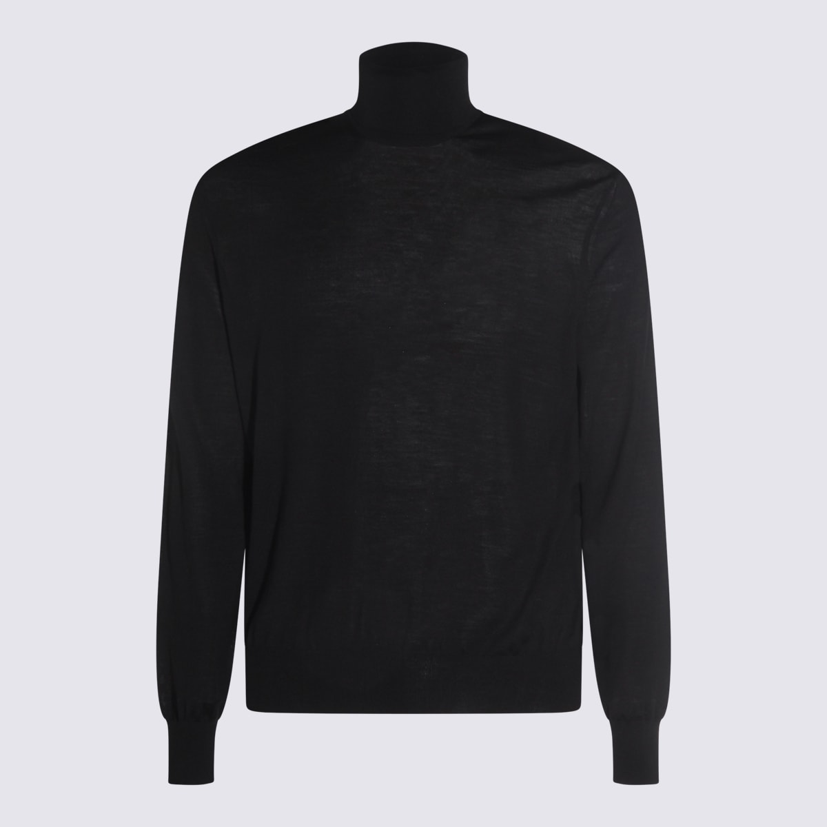 Saint Laurent Black Wool Knitwear In Black