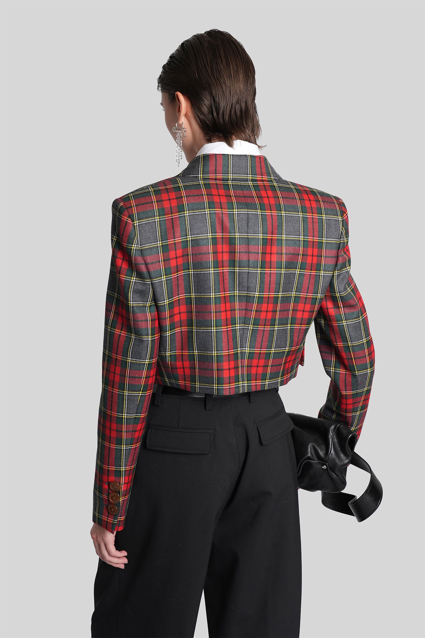 Vivienne Westwood Structured Plaid Peak Lapel Blazer In Multi