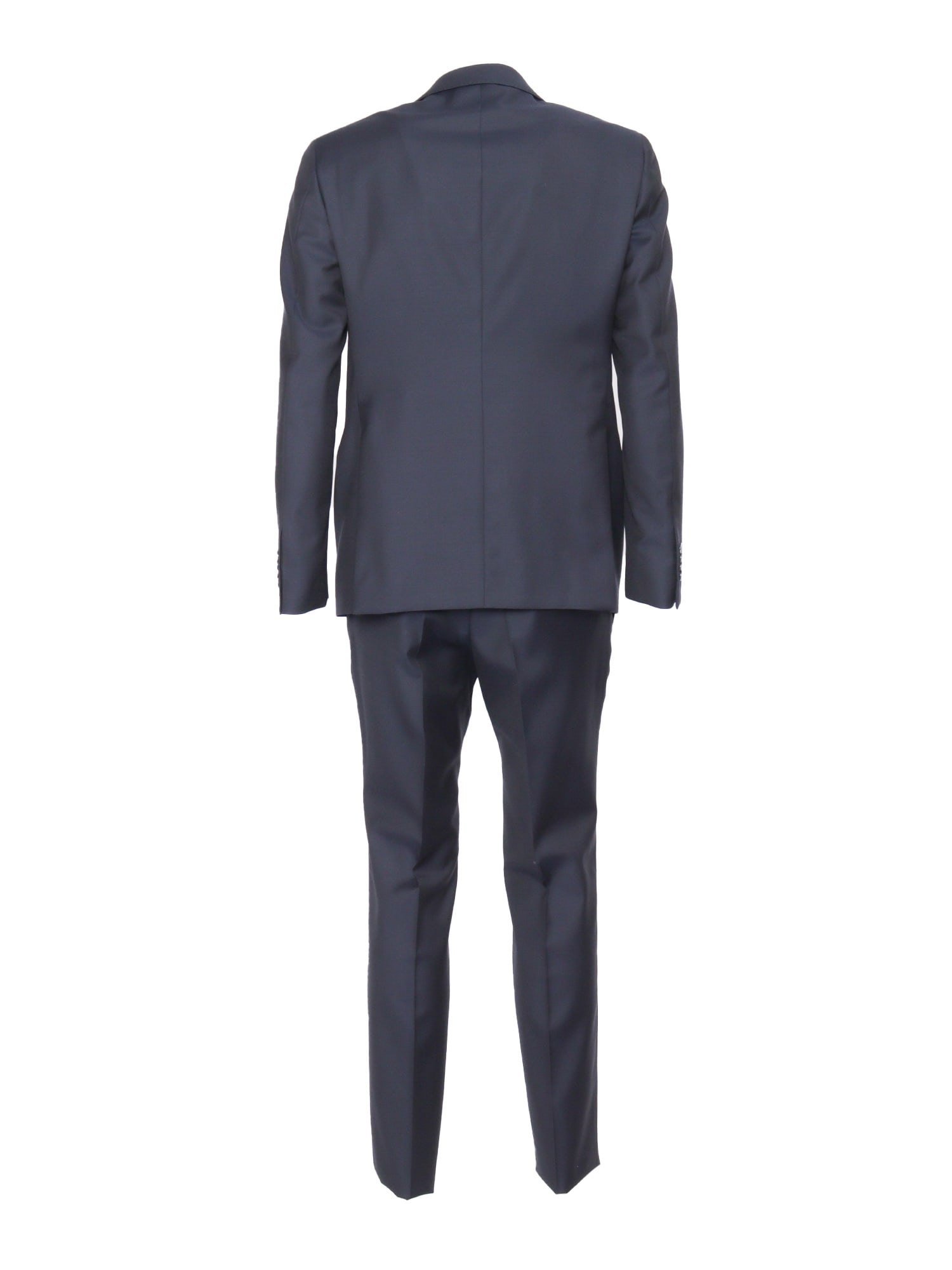 Shop Luigi Bianchi Mantova Single-breasted Suit In Blue