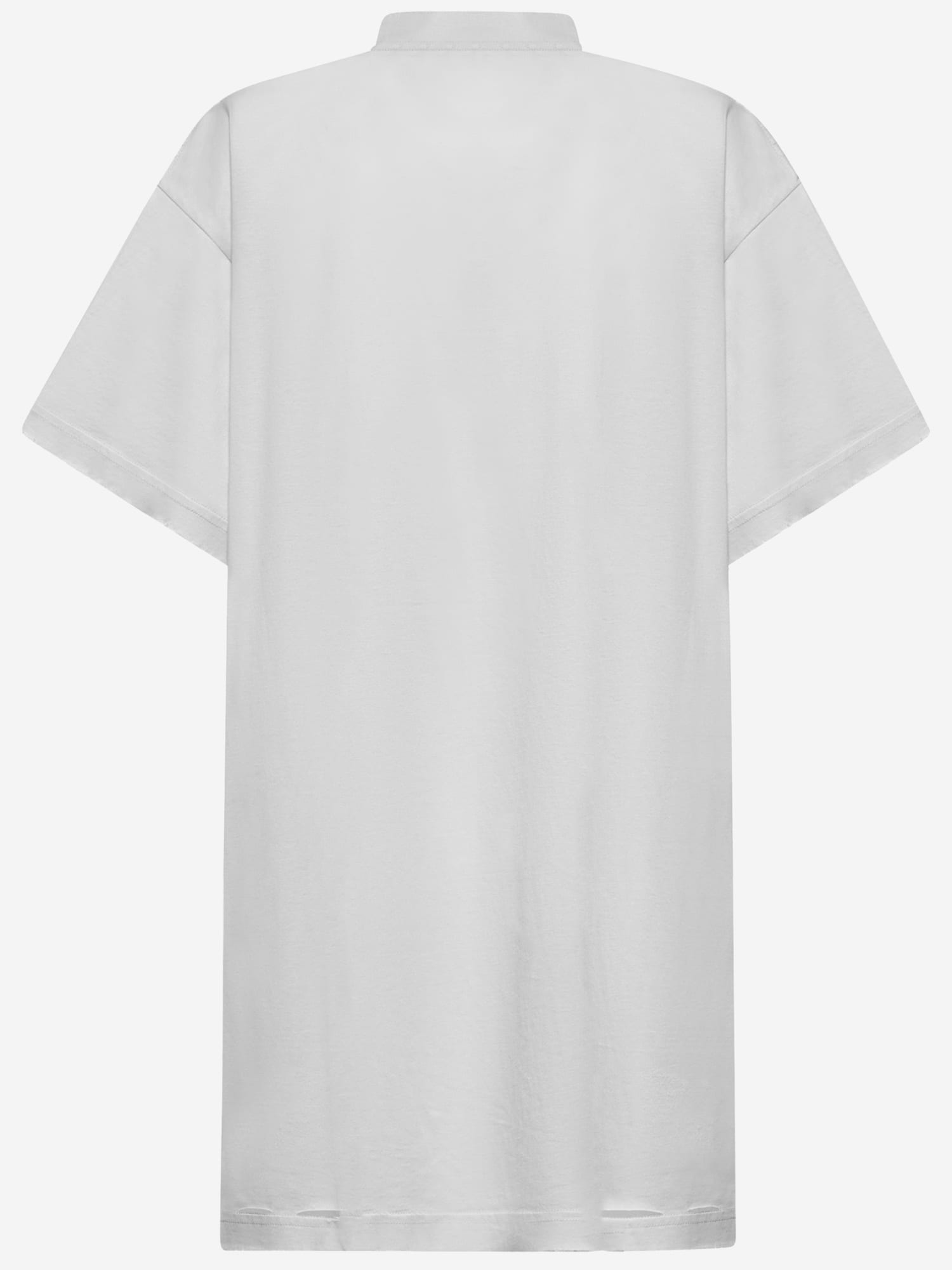 Balenciaga Optical Cotton T-shirt In Dirty White/black