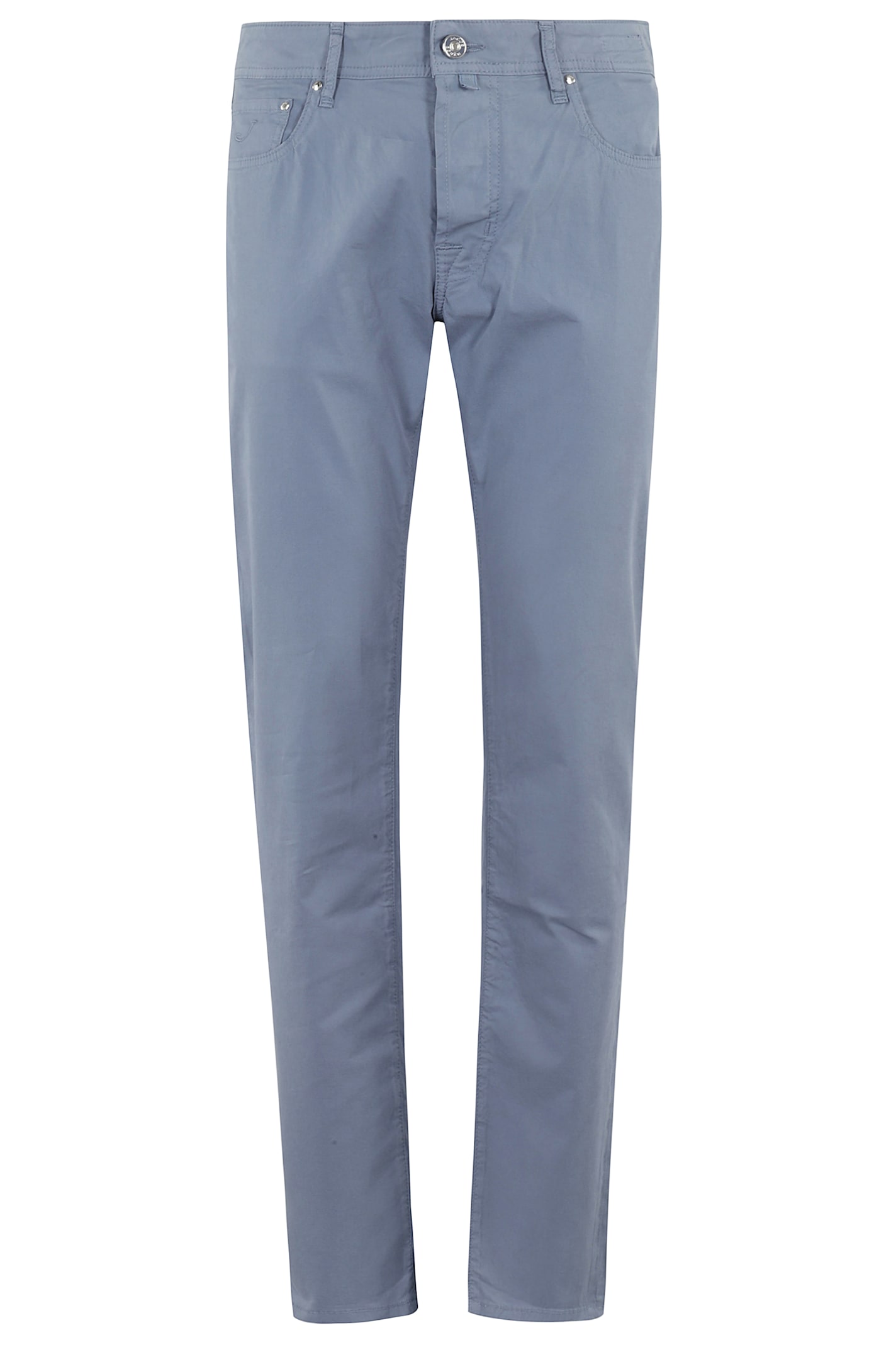 Jacob Cohen Tapered Pants In Stretch Gabardine In Avion