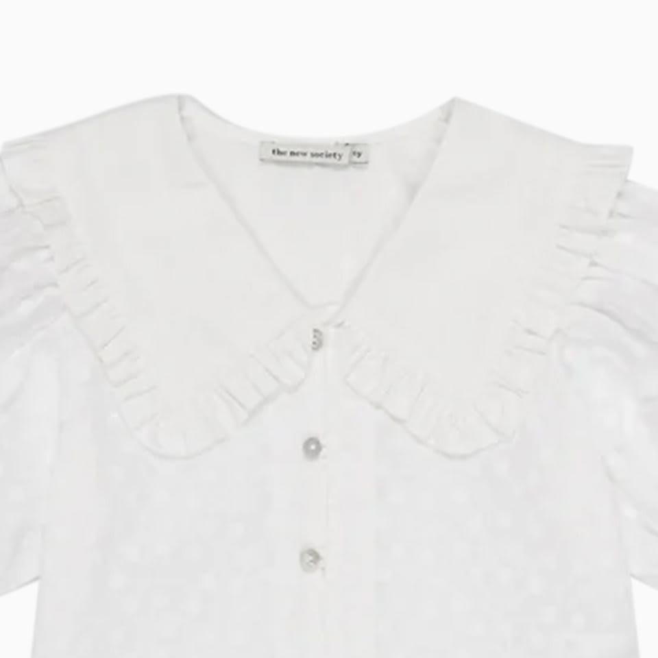 Shop The New Society Antonella Shirt In Solid Color Poplin In White
