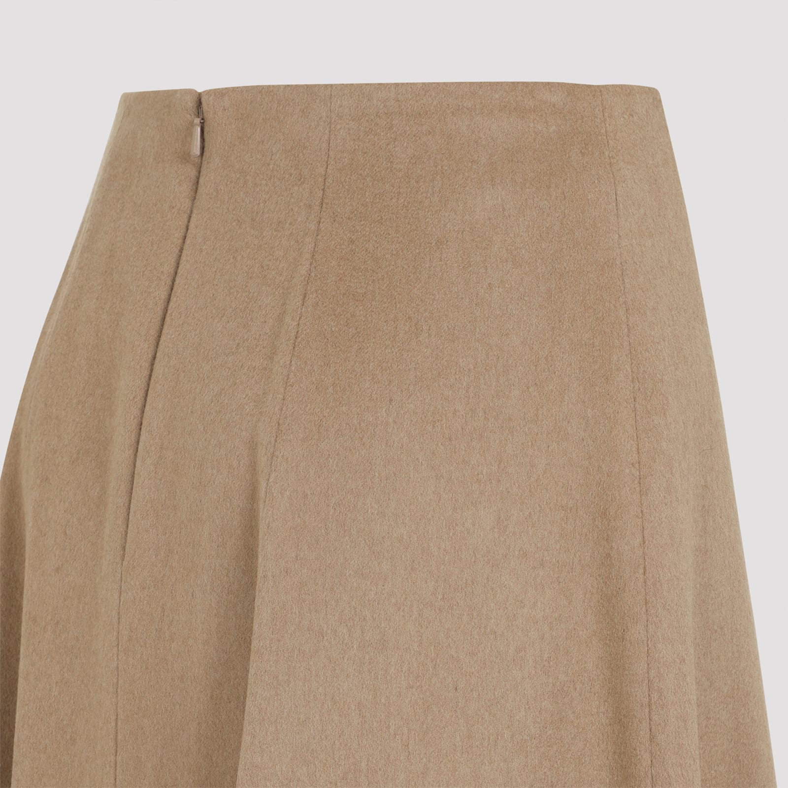 Max Mara Geneve Midi Full Skirt In Gold