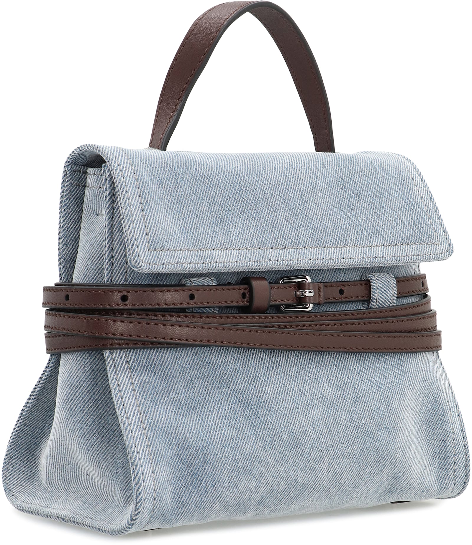 Moschino Top Handle Shoulder Bag With Detachable Belt In Blue