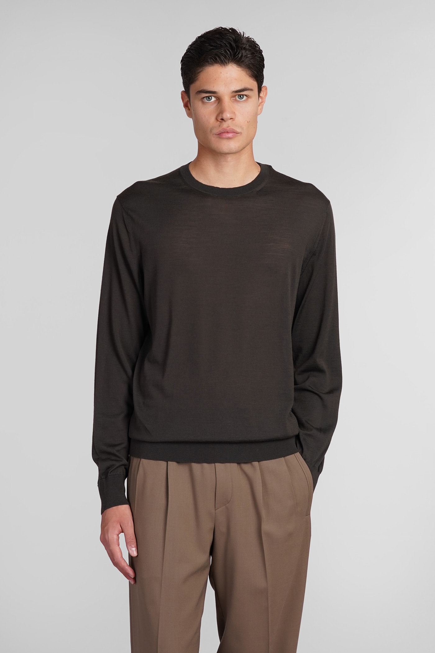 Shop Zegna Knitwear In Brown Wool