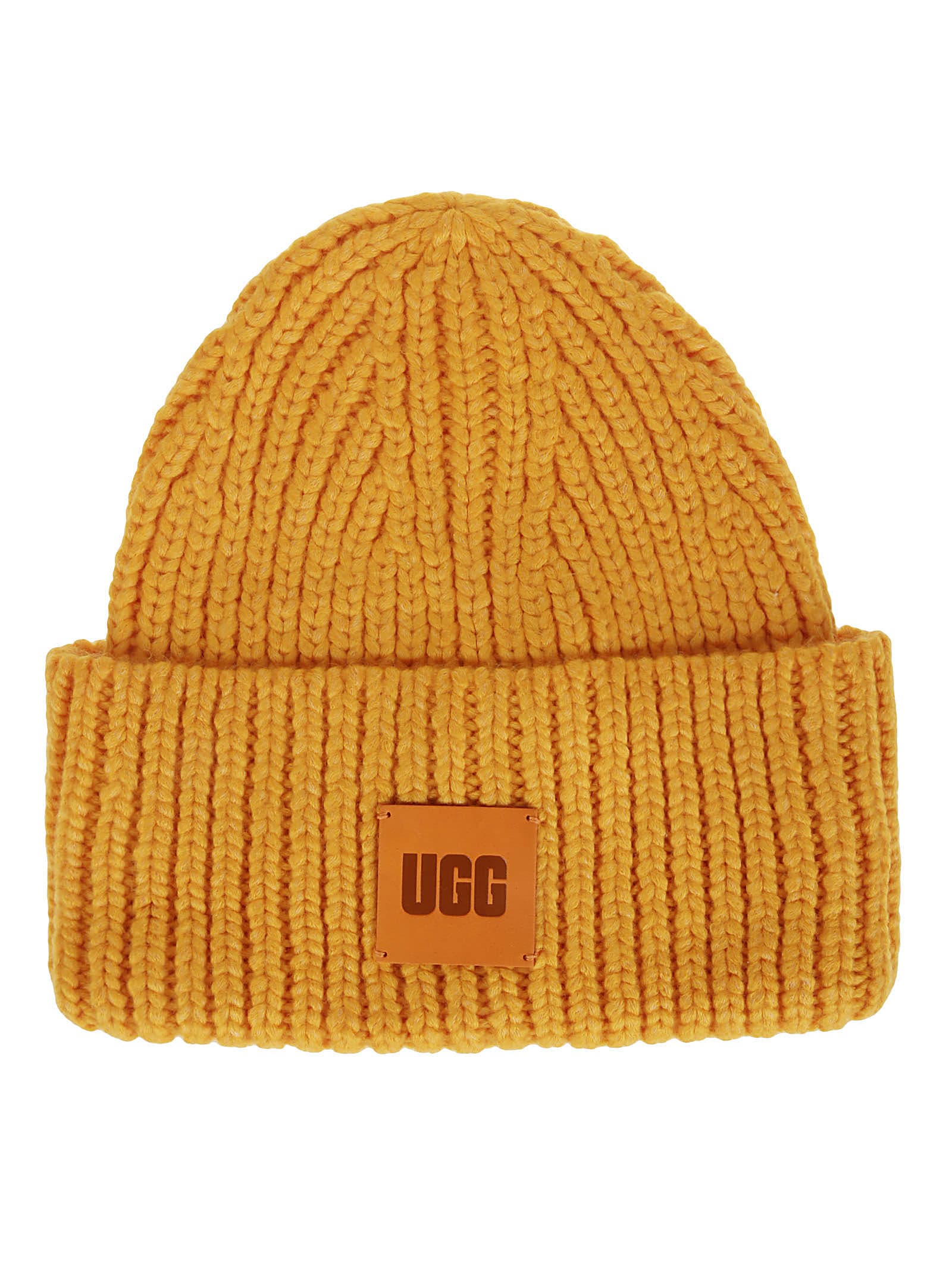 Ugg Chunky Ribbed Beanie In Orange Sherbet