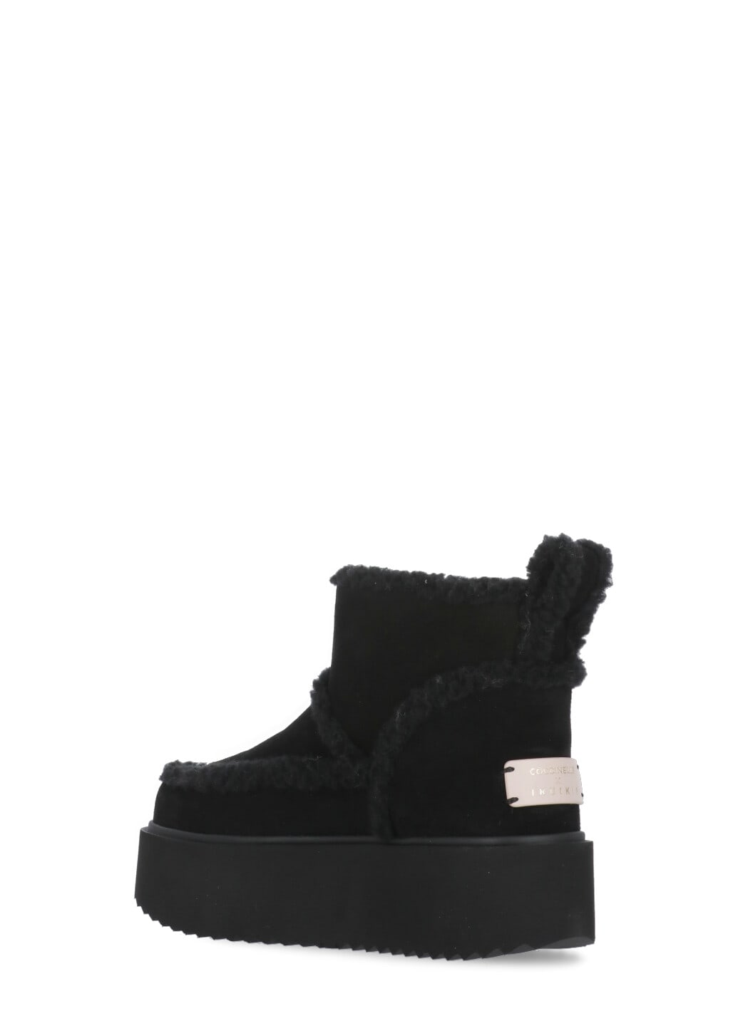 Shop Coccinelle Classic Low Shearling Boots X Inuikii In Black