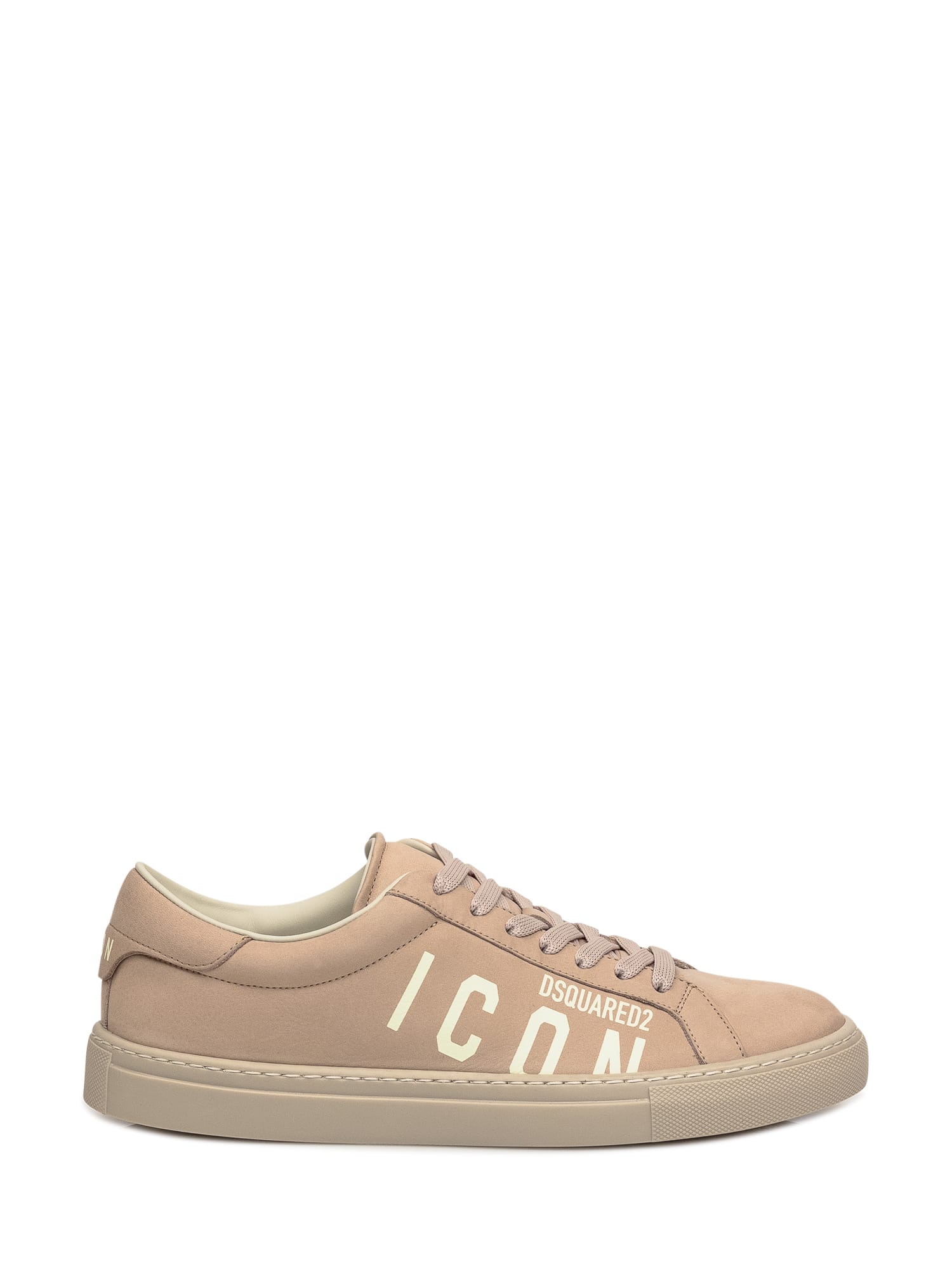 Shop Dsquared2 Nabuk Sneakers In Beige Panna