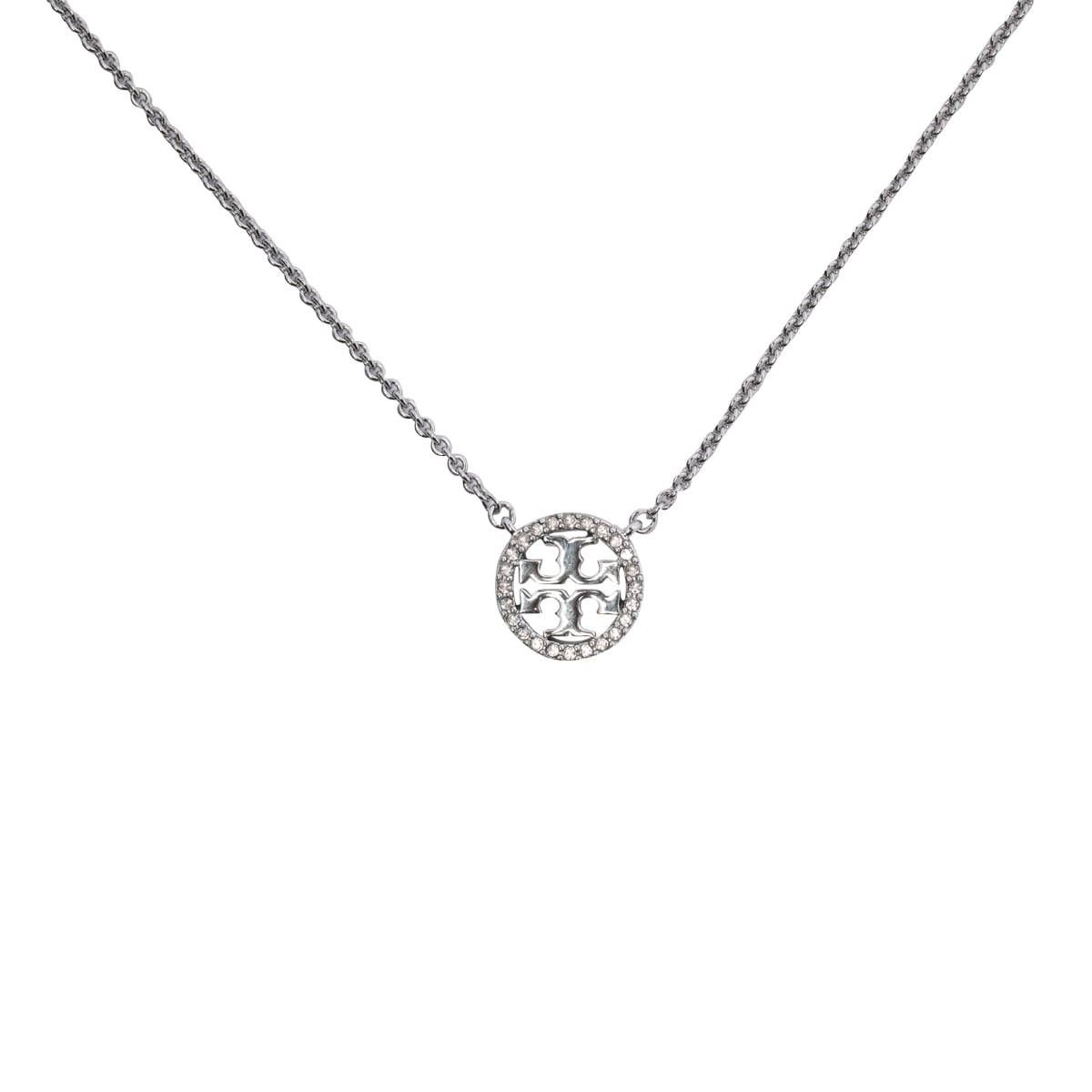 Shop Tory Burch Miller Necklace In Silver
