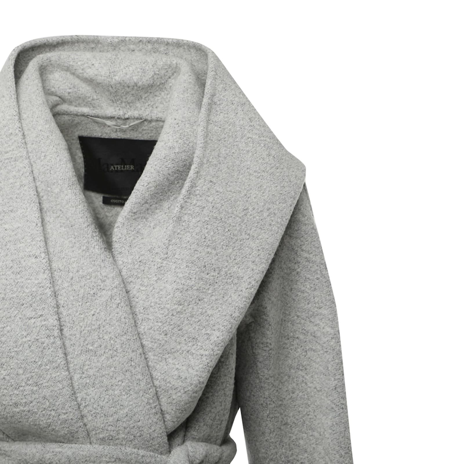 Max Mara Race Long Coat In Gray