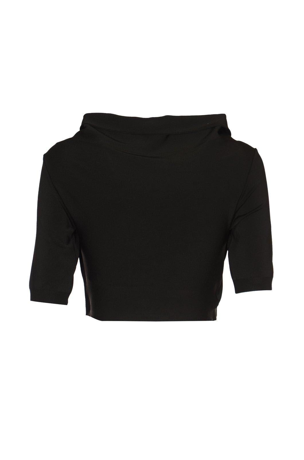 Shop Philosophy Di Lorenzo Serafini Wraparound Copped Sweater In Black