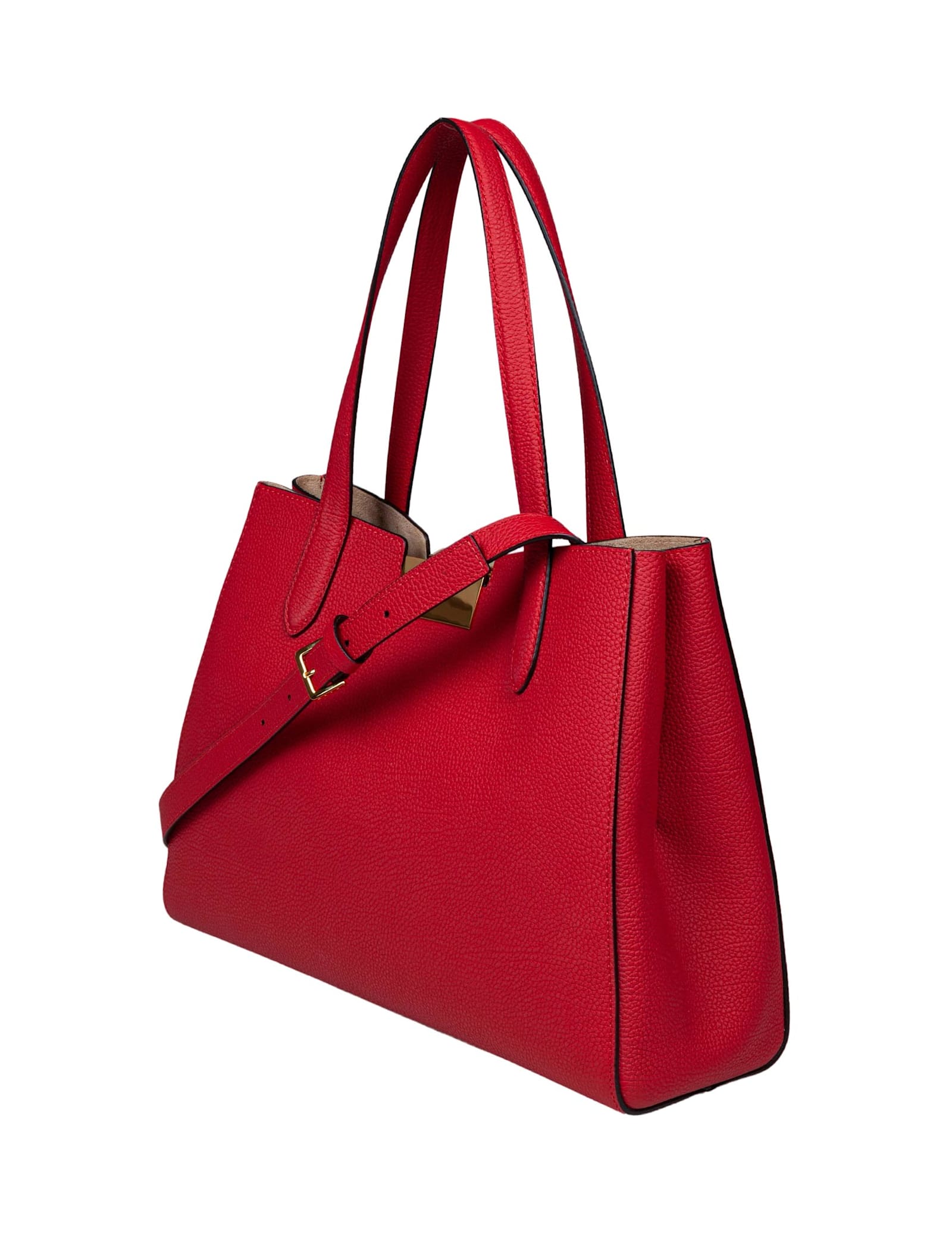 Shop Marni Trunkaroo Handbag In Red Leather
