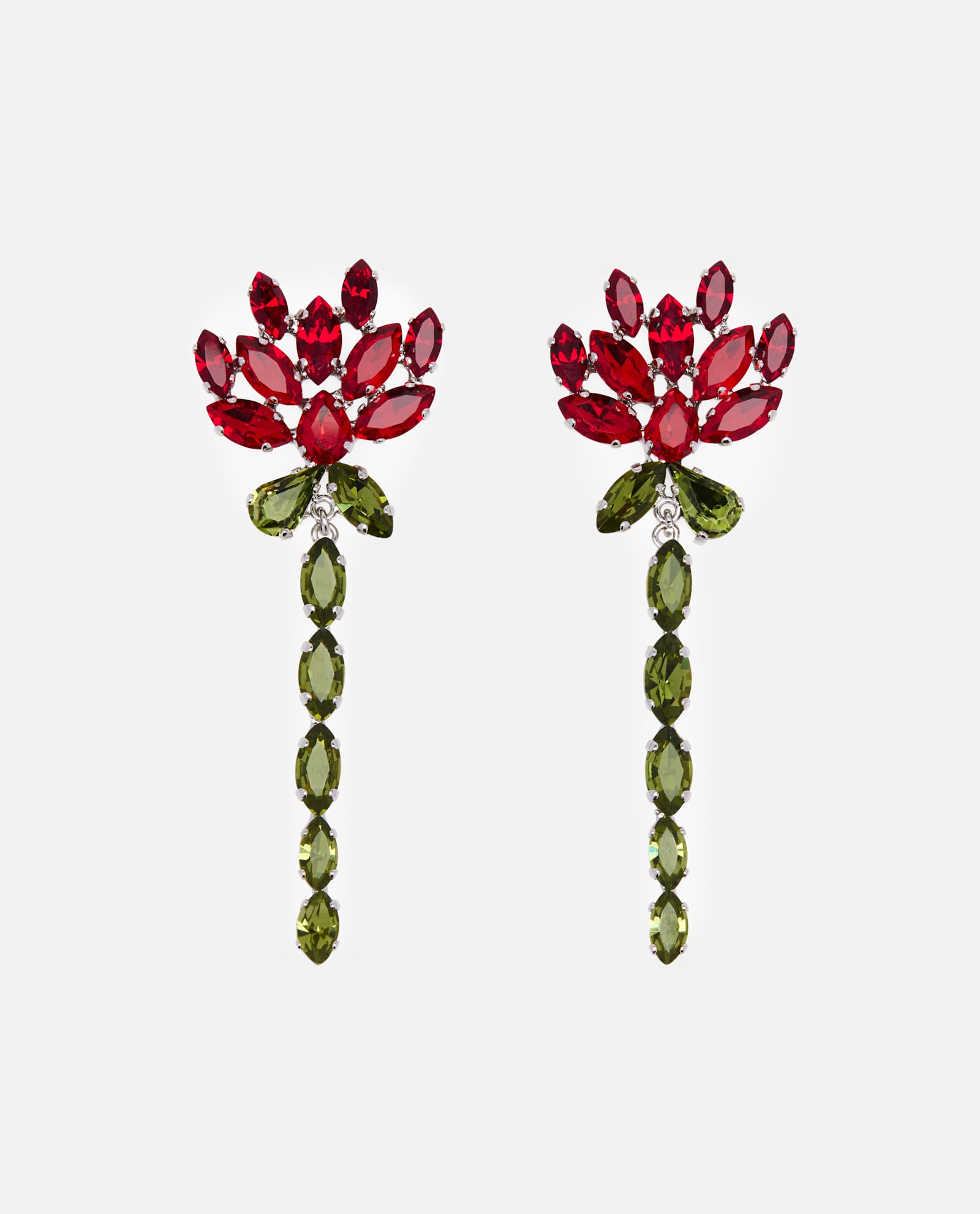 Crystal Carnation Drip Earrings