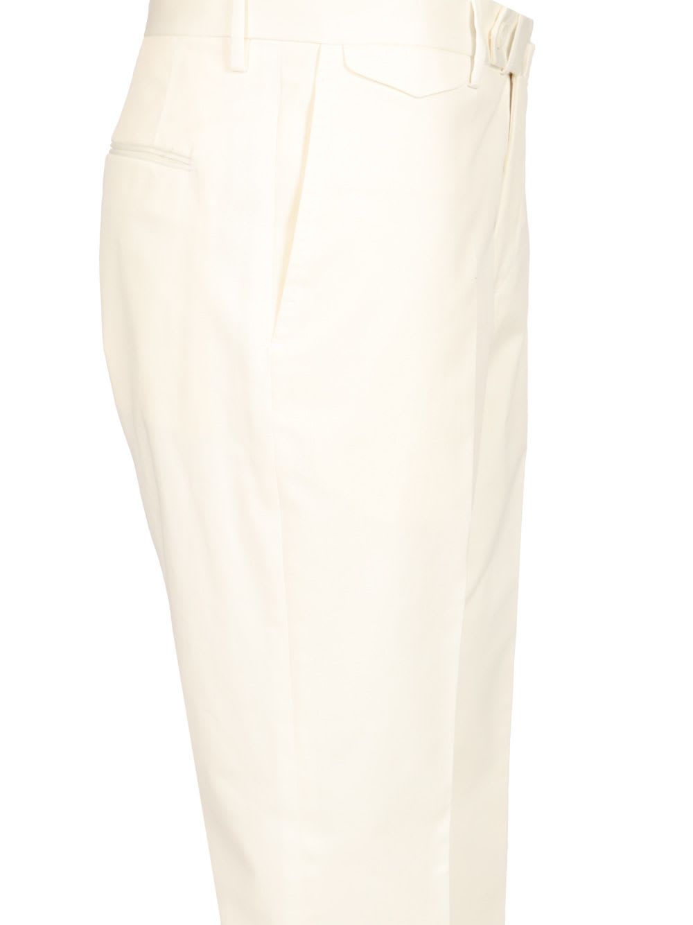 Shop Tagliatore Prince Of Wales Trousers In White