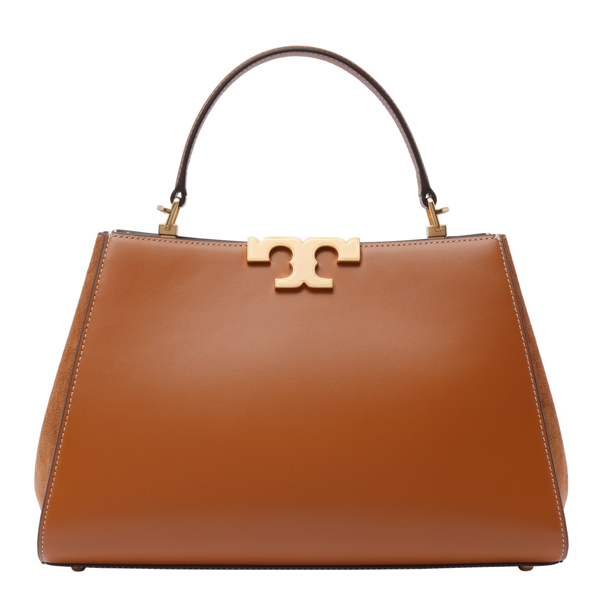 Shop Tory Burch Eleanor Satchel Bag In Brown