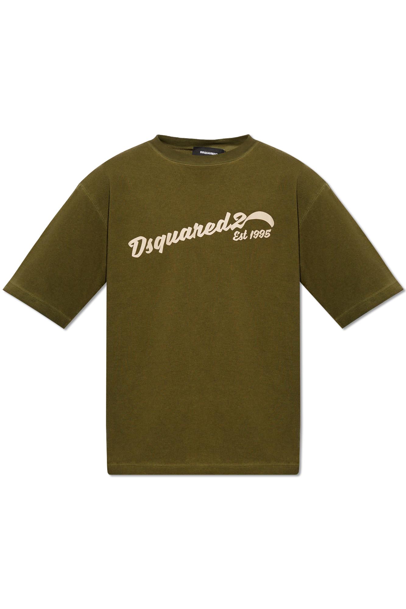 Shop Dsquared2 T-shirt With Logo In Green