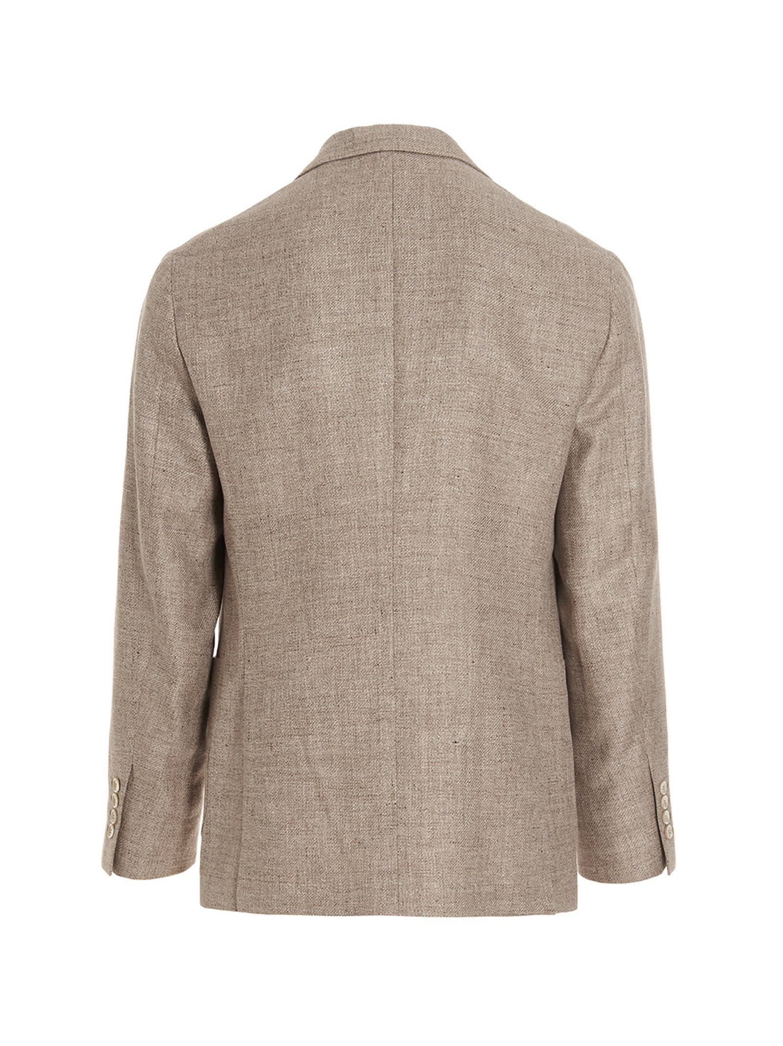 Shop Brunello Cucinelli Single Breast Blazer Jacket In Beige