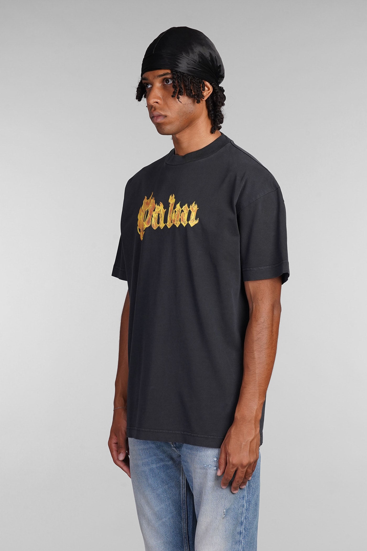 Shop Palm Angels T-shirt In Black Cotton