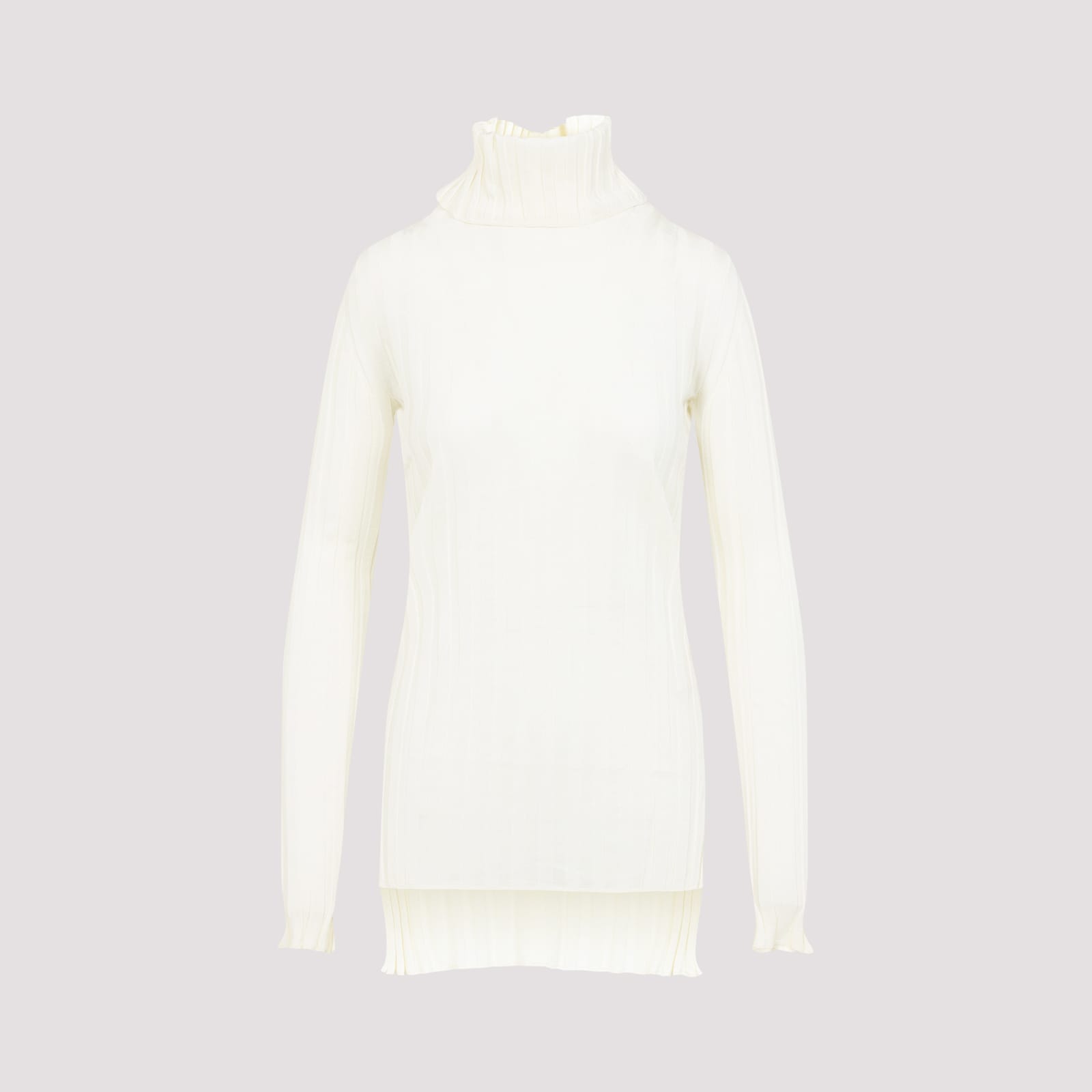 Carven Turtle Neck Underpinning Pullover In Sand