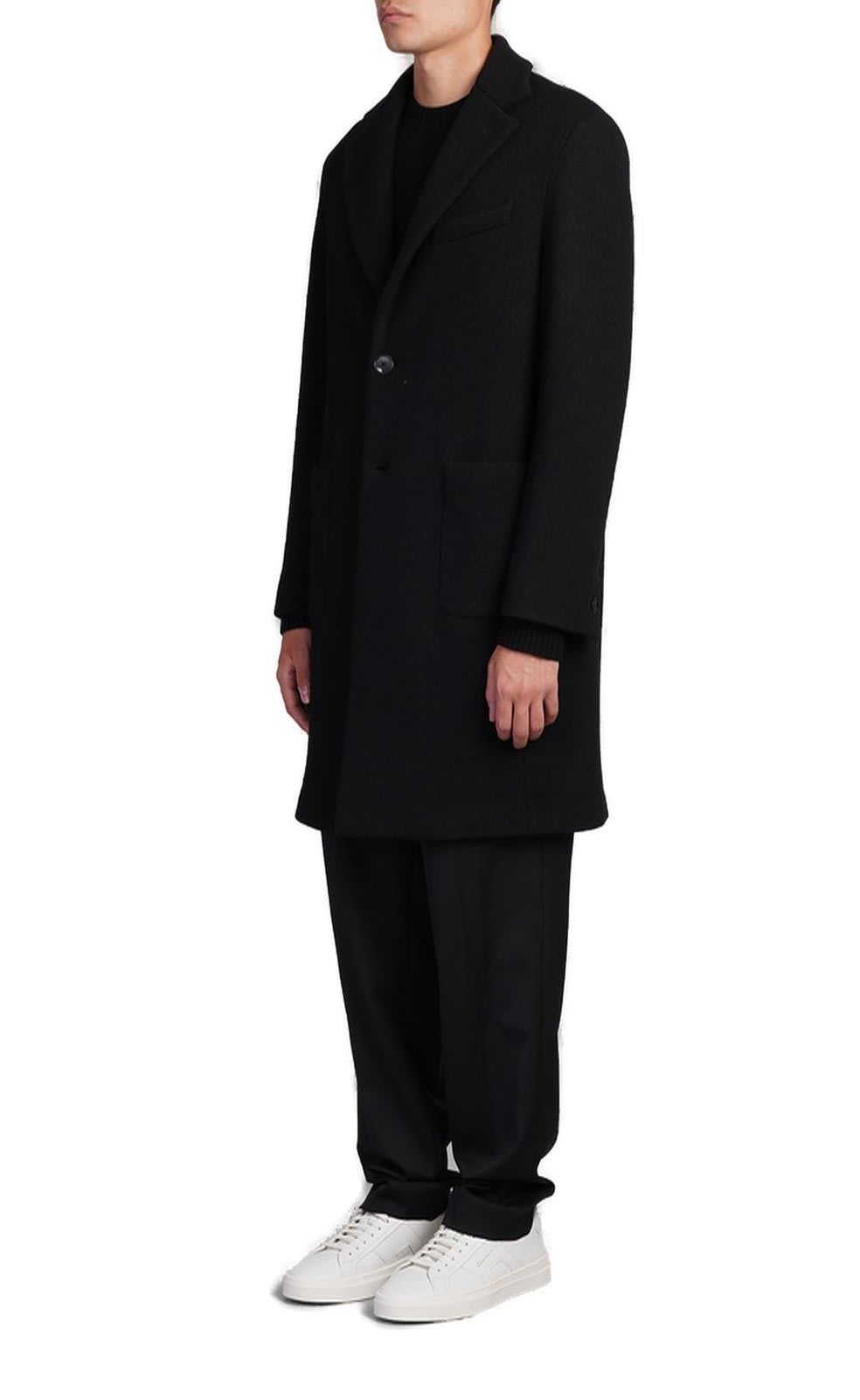 Shop Barena Venezia Baron Button-up Coat In Black