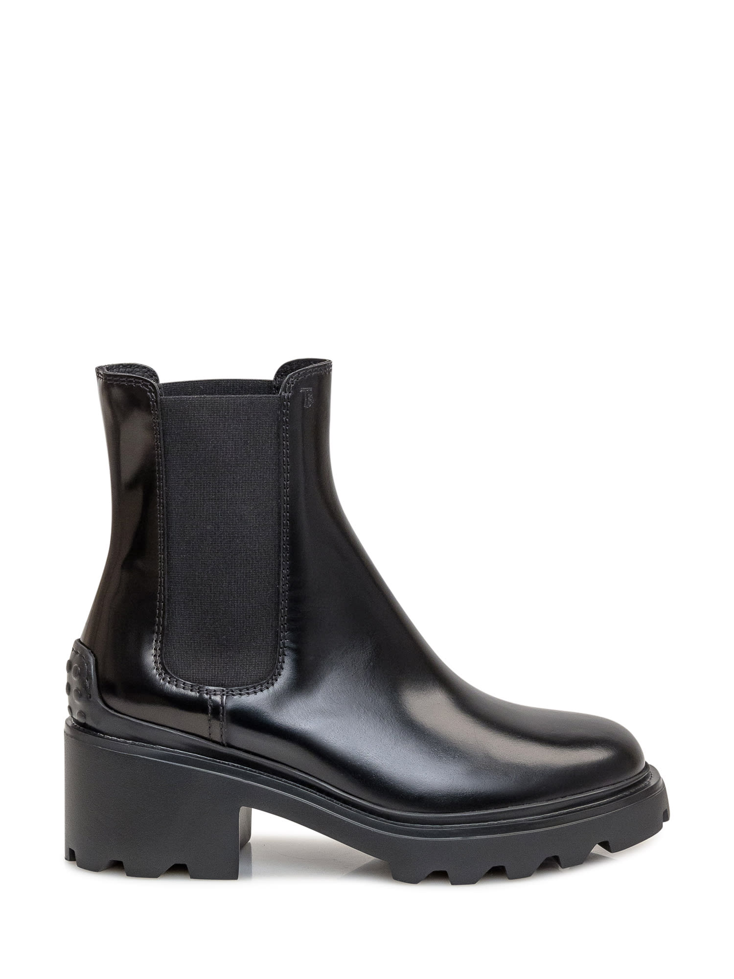 Shop Tod's Leather Boot In Nero