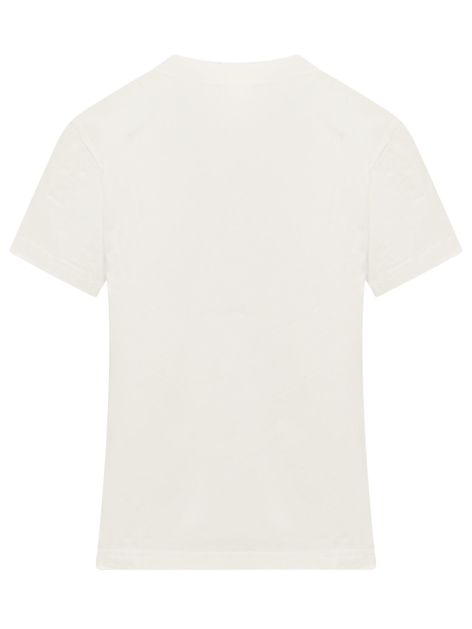 Shop Courrèges T-shirt With Logo In Heritage White