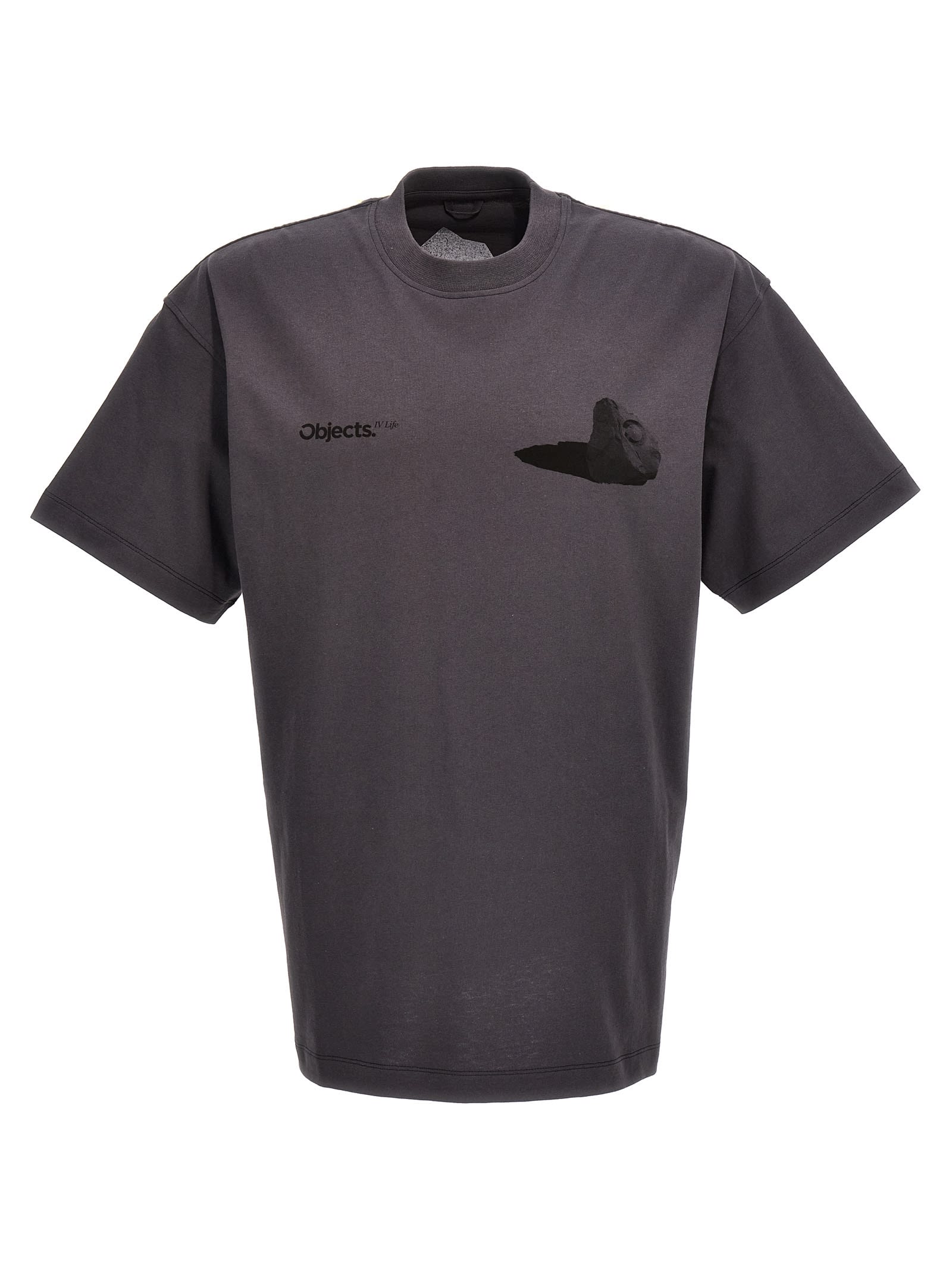 Shop Objects Iv Life Boulder Print T-shirt In Gray