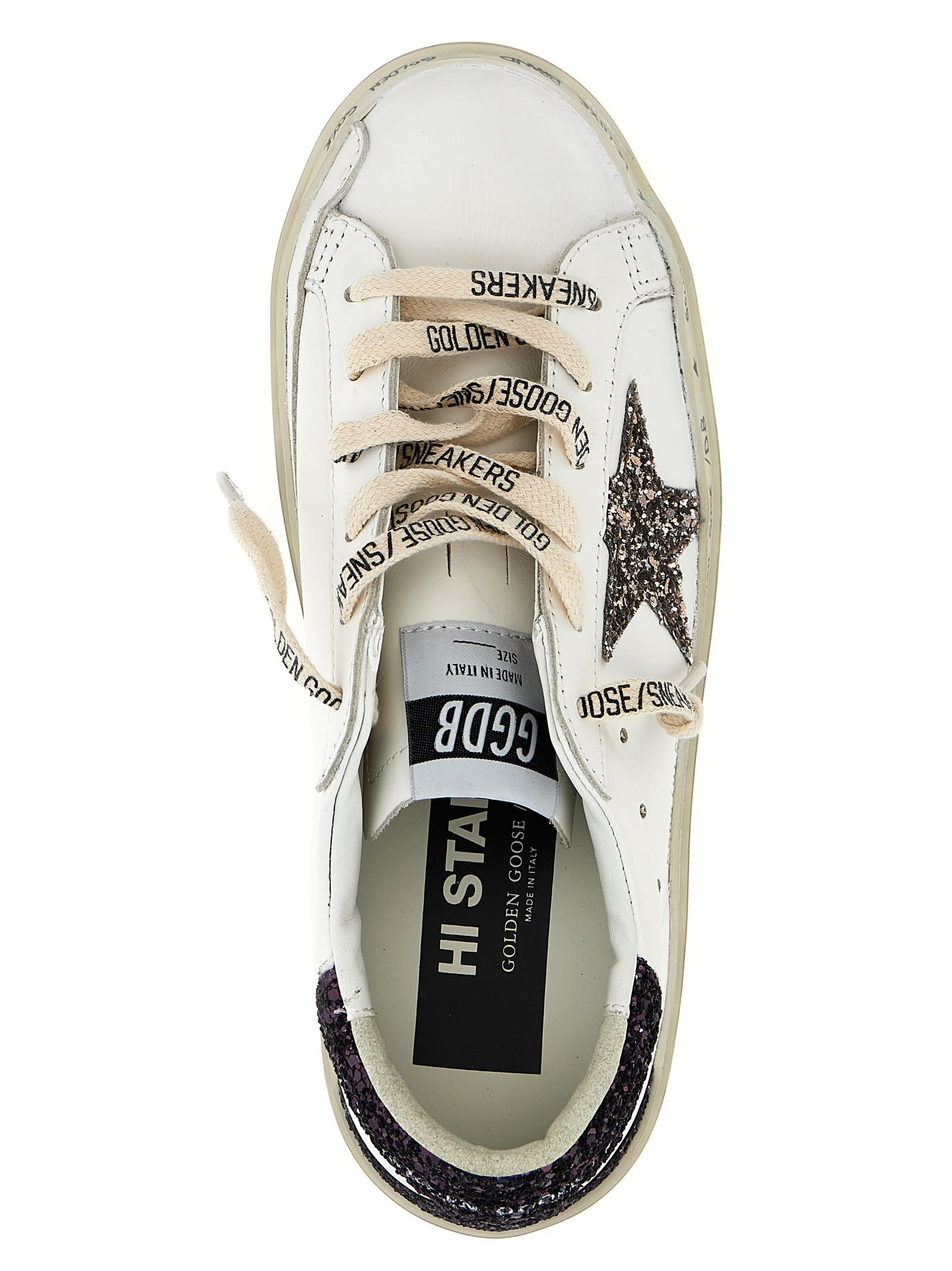Golden Goose Hi Star Sneakers In White