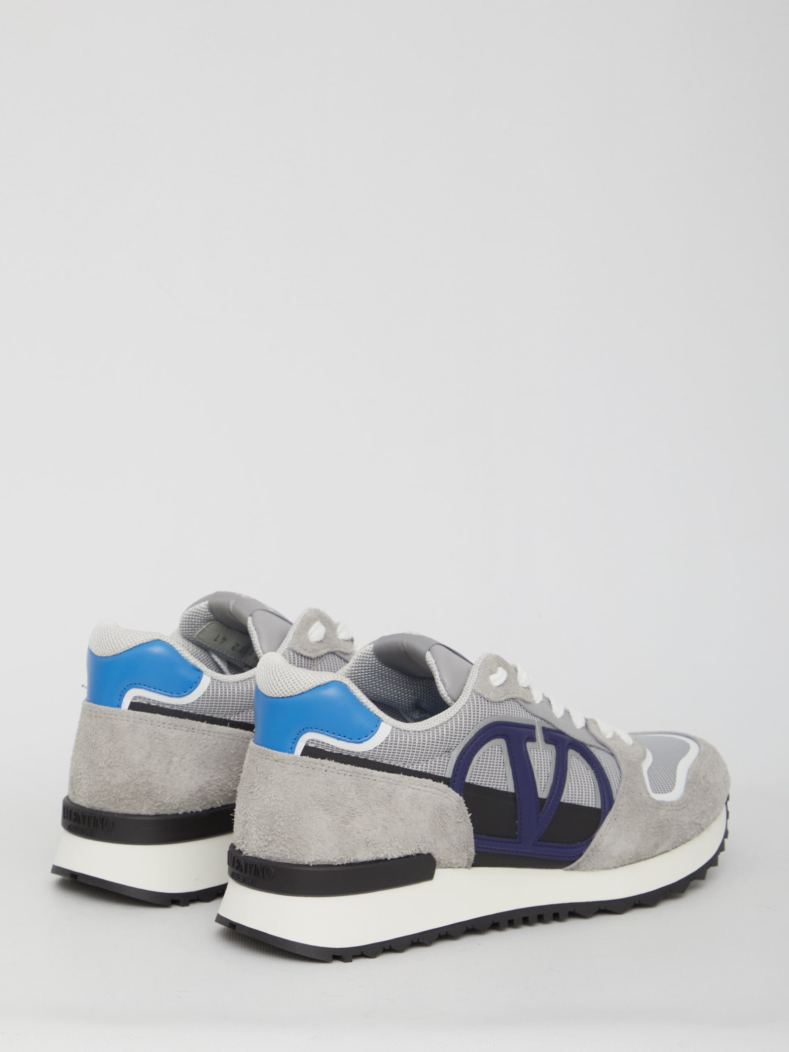 Shop Valentino Low-top Vlogo Pace Sneakers In Grey