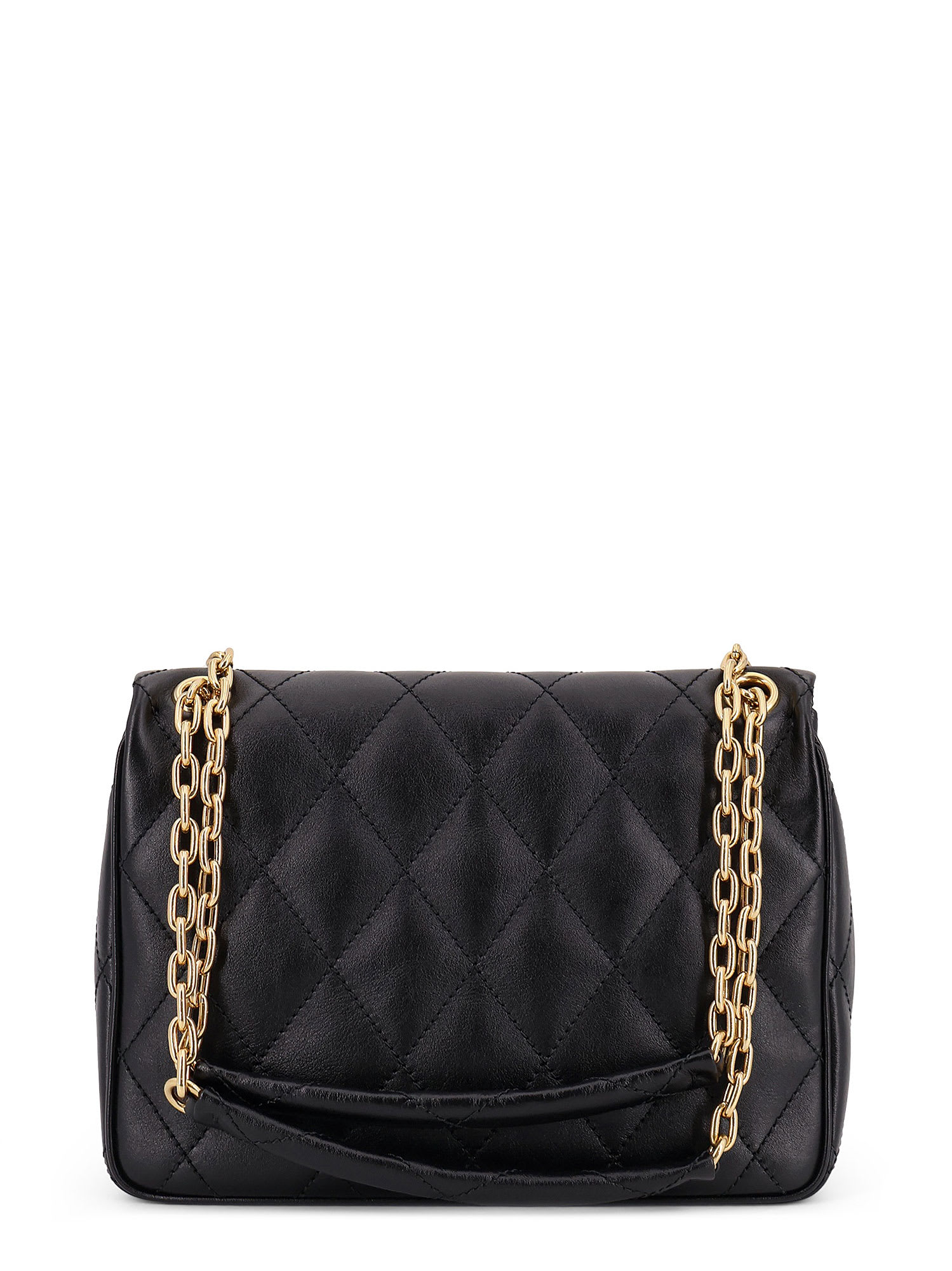 Burberry Women Matelasse Leather Shoulder Bag In Black