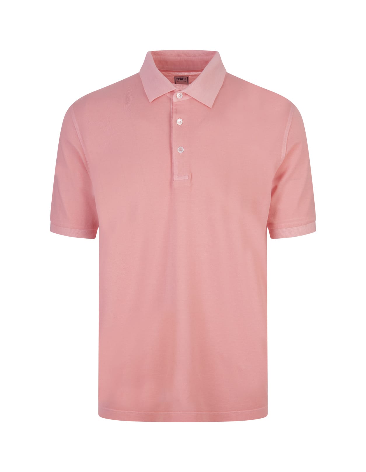 Fedeli Pink Cotton Pique Polo Shirt