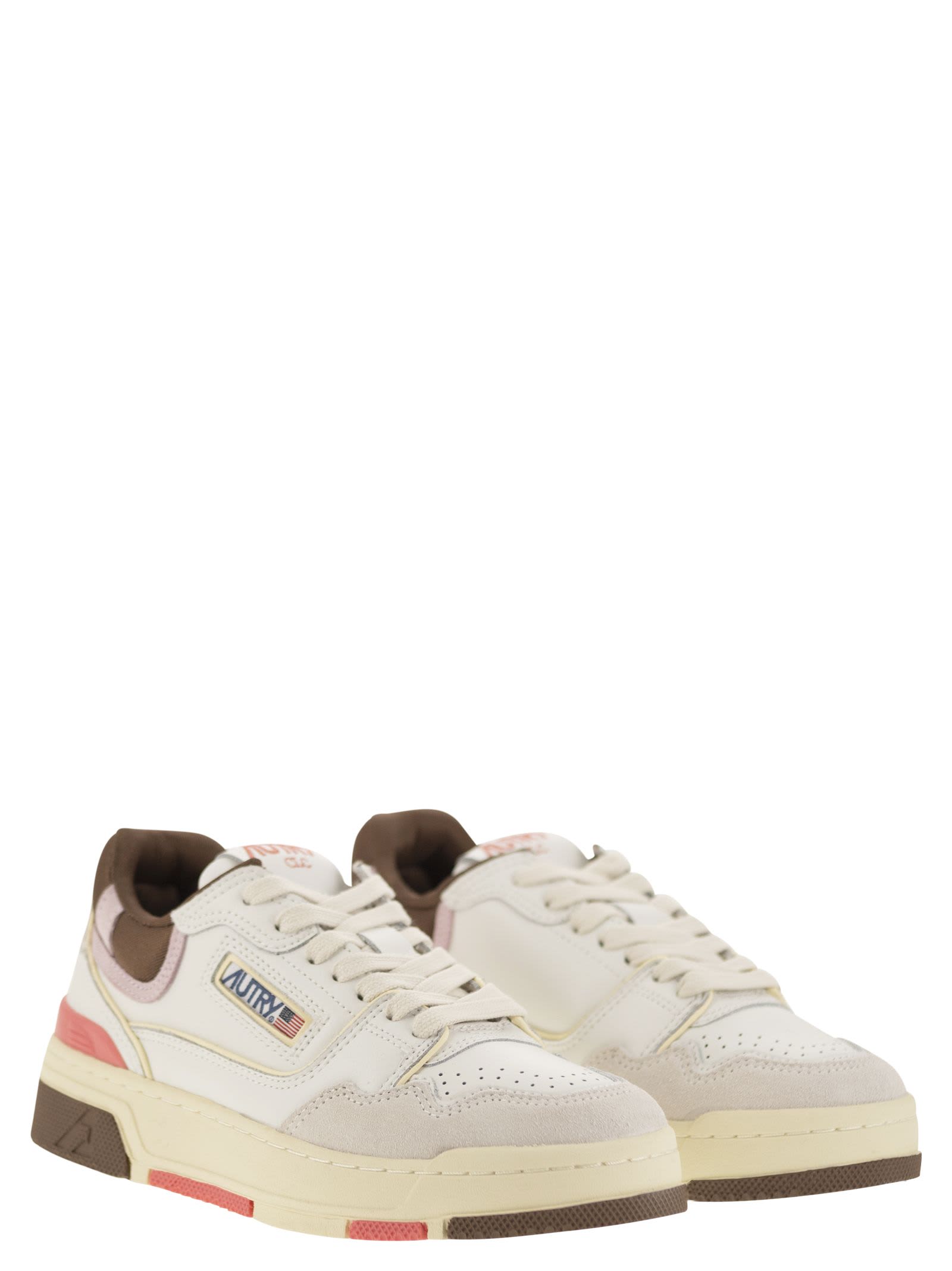 Shop Autry Clc - Womens Low Sneaker In White/brown