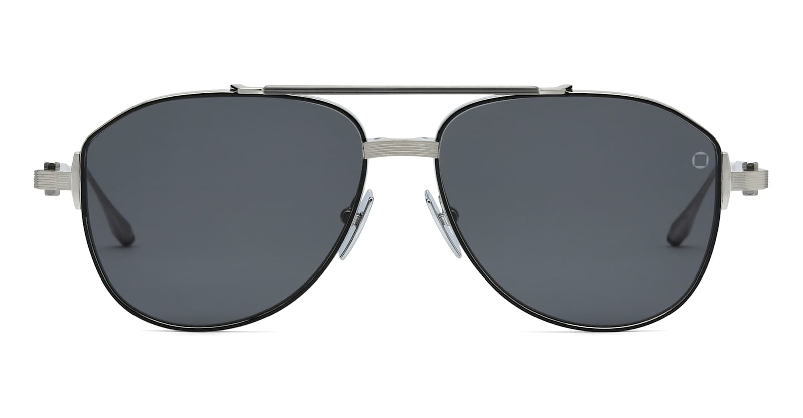 Akoni Helios - Brushed Silver / Black Rhodium Sunglasses In Brown