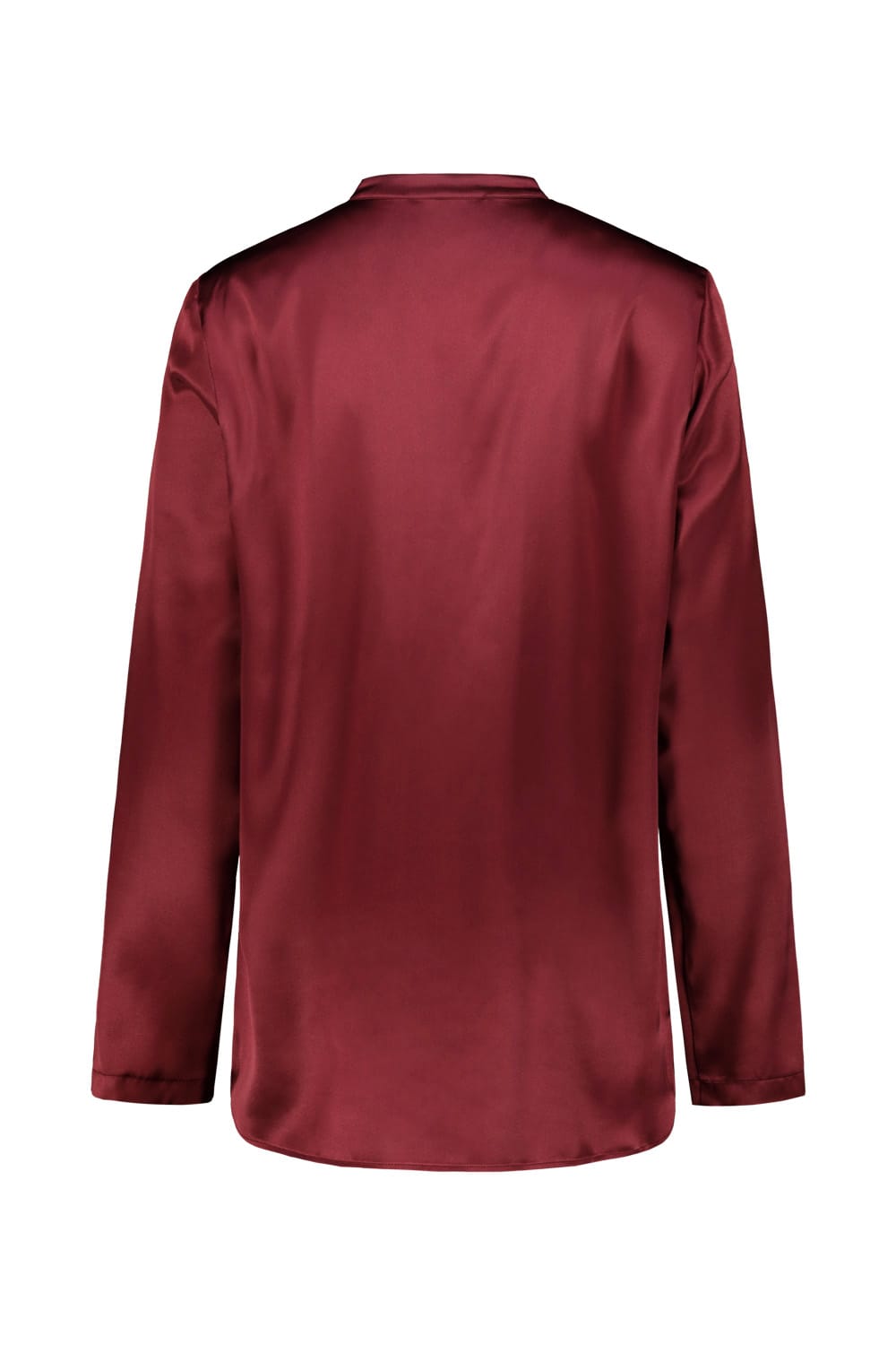 Drhope Dr. Hope Mandarin Collar Blouse Clothing In Bordeaux