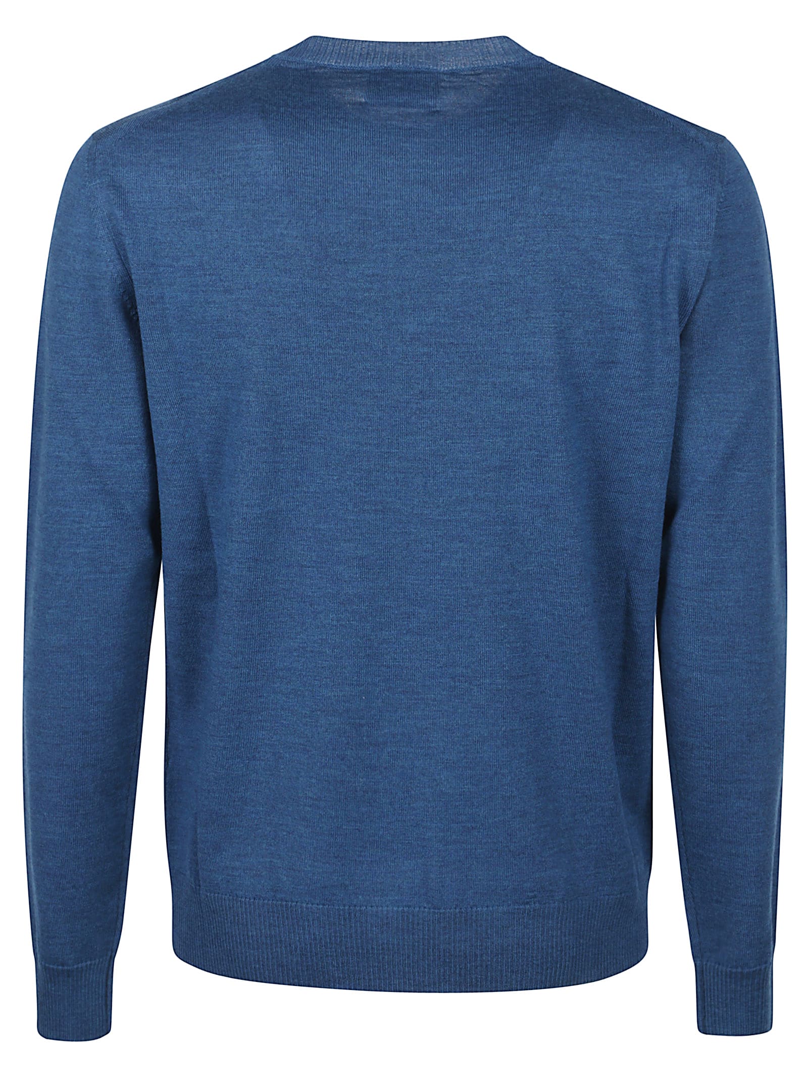 Ballantyne Plain Round Neck Sweater In Blue