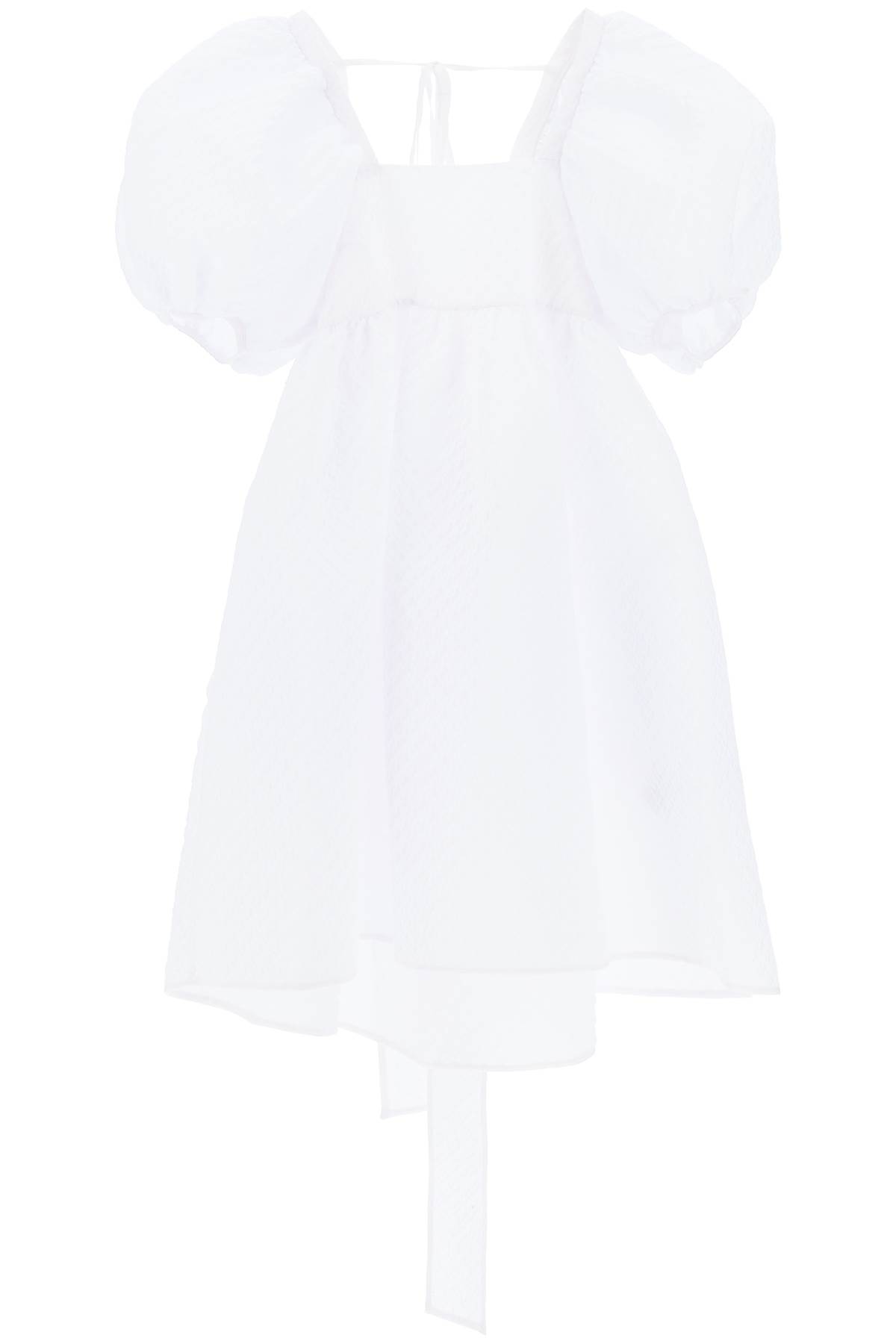Cecilie Bahnsen Tilde Mini Dress In Blossom Matelasse In White (white)