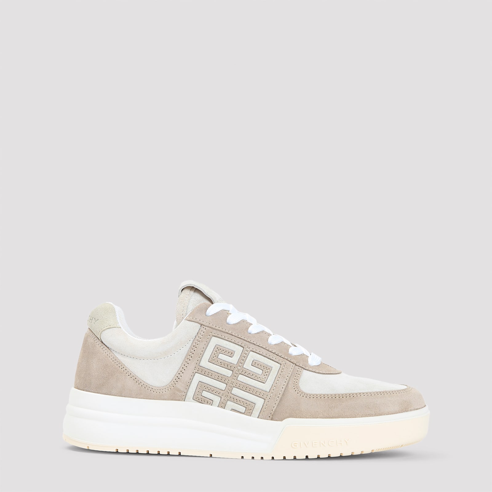 Shop Givenchy 4g Sneakers In Beige White