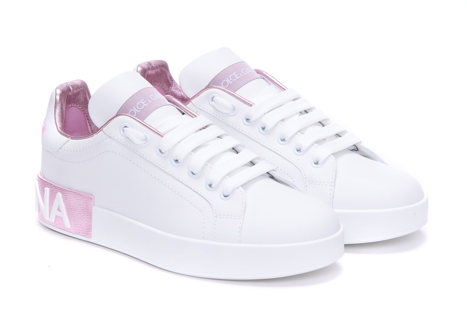 Shop Dolce & Gabbana Portofino Sneakers In Bianco